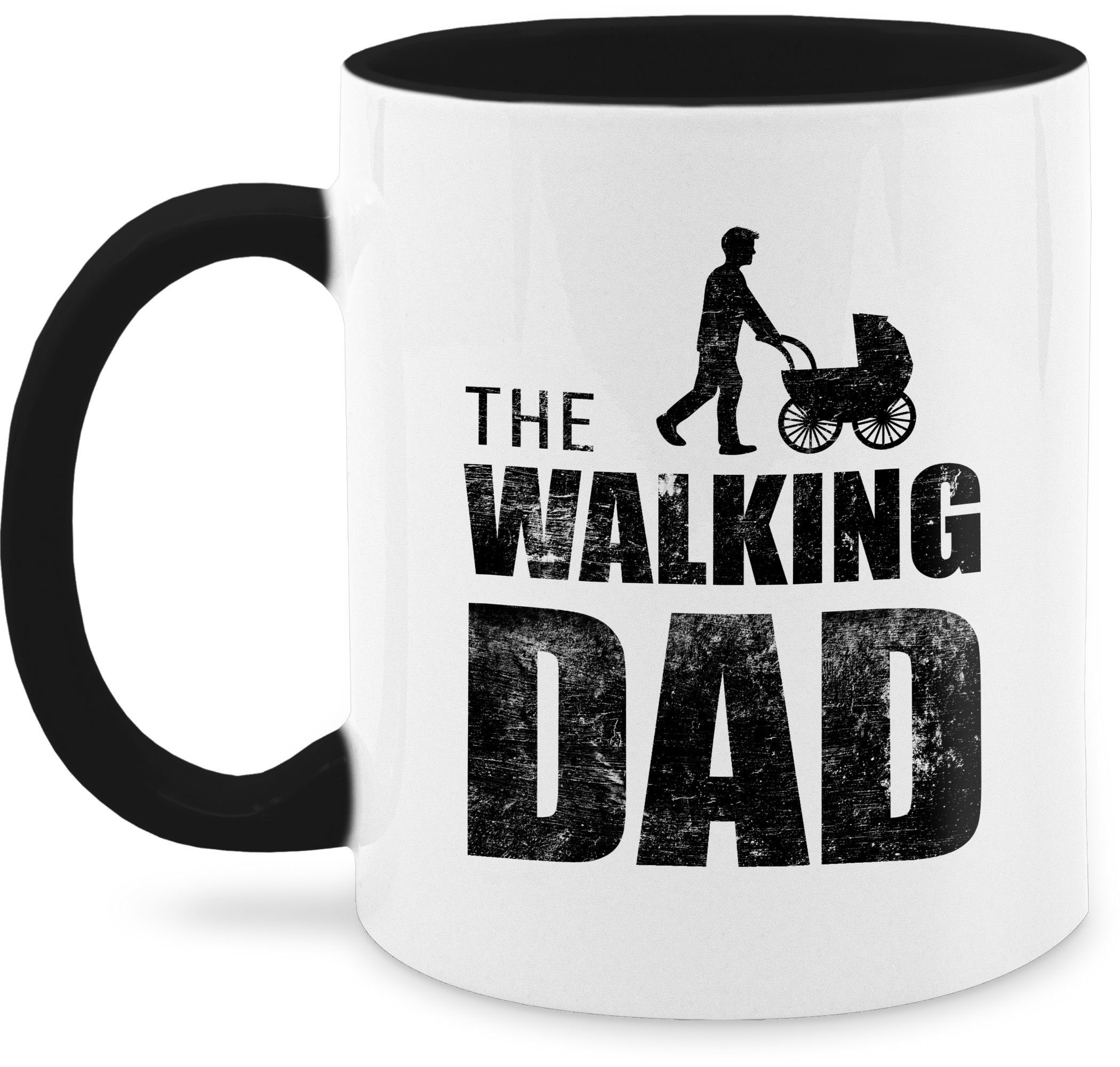 Shirtracer Tasse The Walking Dad, Keramik, Geschenk Vatertag Kaffeetasse 1 Schwarz