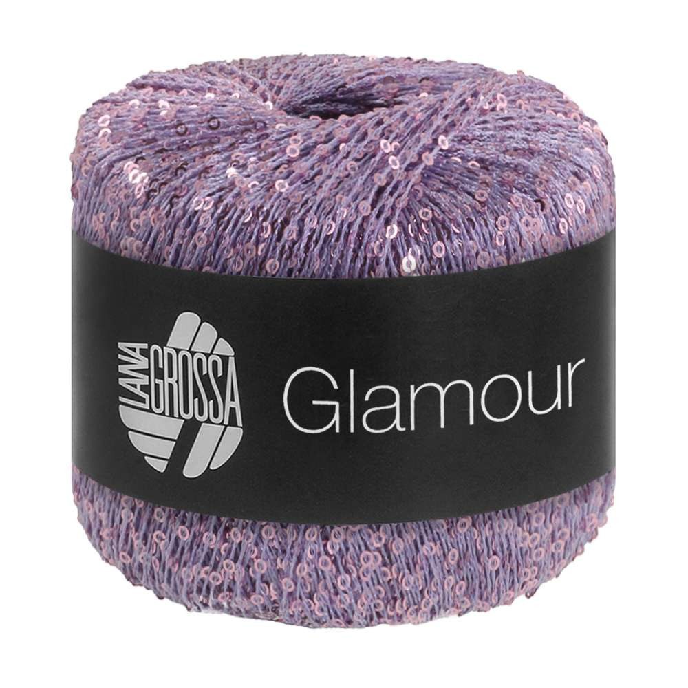 LANA GROSSA GLAMOUR Häkelwolle, 115 m (25 g), glänzendes Effektgarn mit Pailletten
