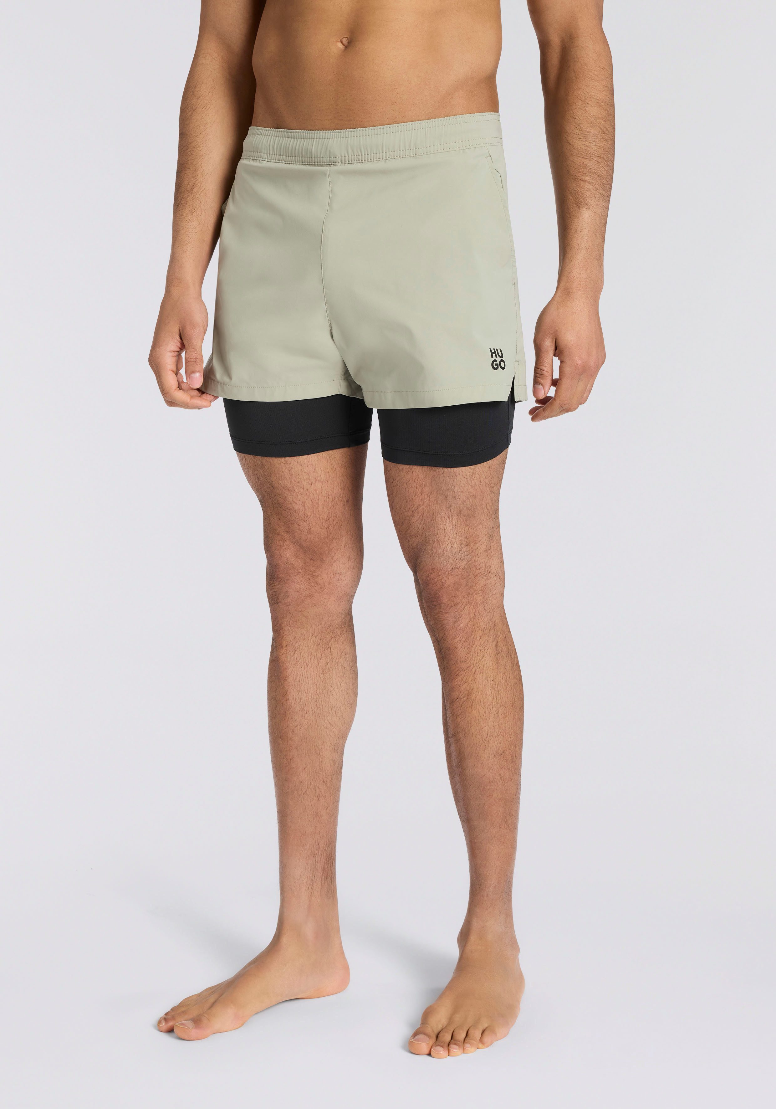 HUGO ACTIVE SWIM SHORTS 2-in-1, mit integrierter Leggings