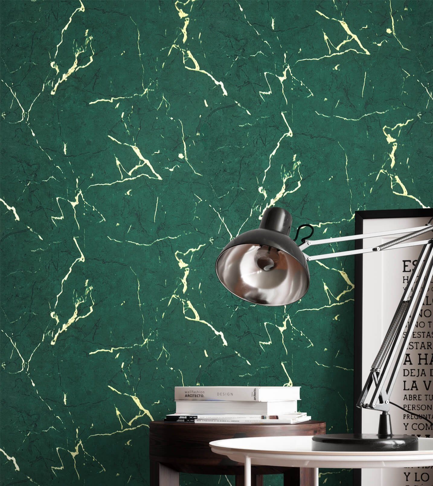 Newroom Vliestapete Kayla Grün Tapete Marmortapete Glänzend, Grün Tapete Glamour Glänzend - Marmortapete Marmoroptik Gold Edel Modern Marmor für Wohnzimmer Schlafzimmer Küche, Marmoroptik