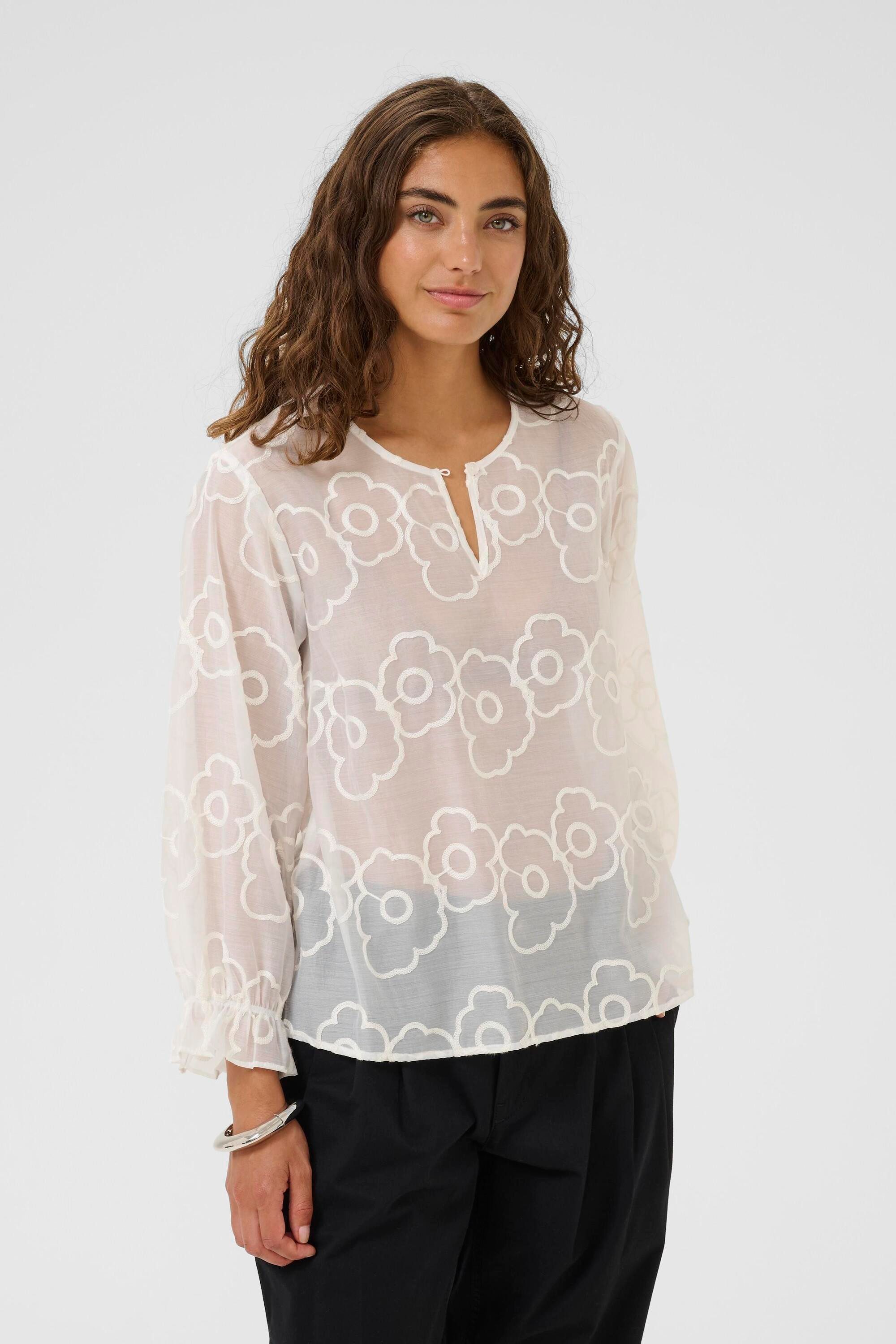 Langarmbluse Langarm-Bluse CUflorisa
