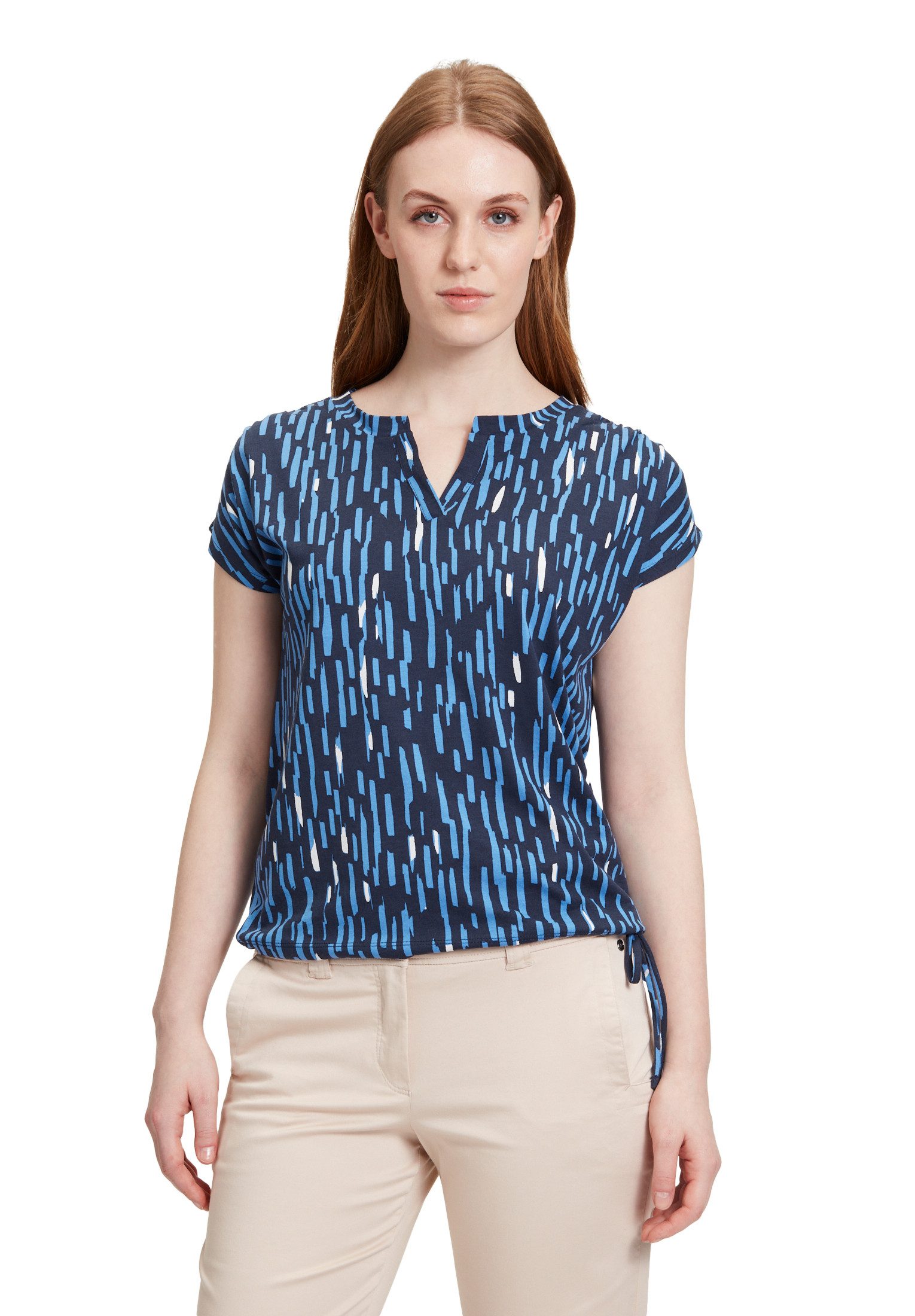 Kurzarmshirt Betty & Co Casual-Shirt mit Tunnelzug