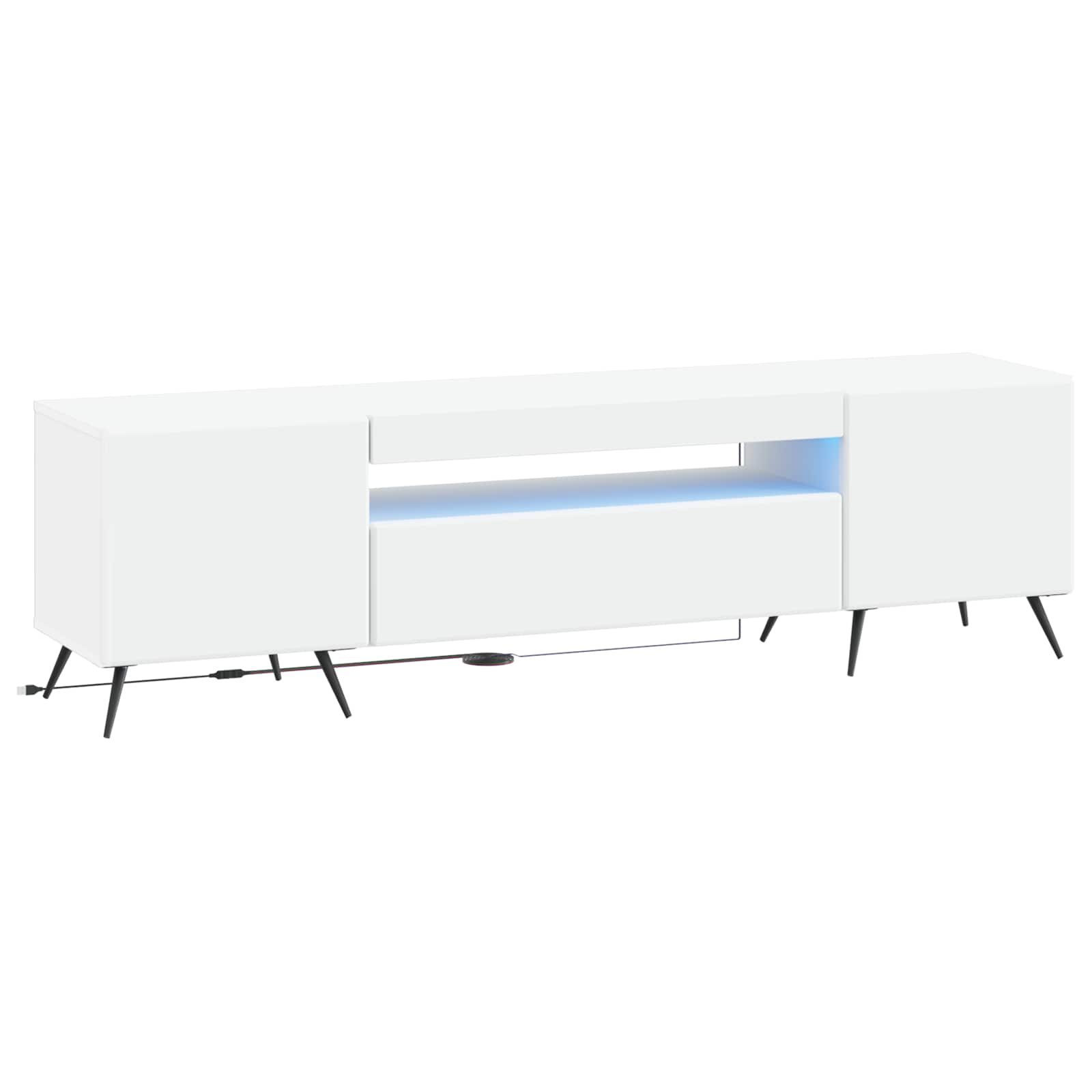 vidaXL TV-Schrank LED-TV-Schrank Weiß Holzwerkstoff