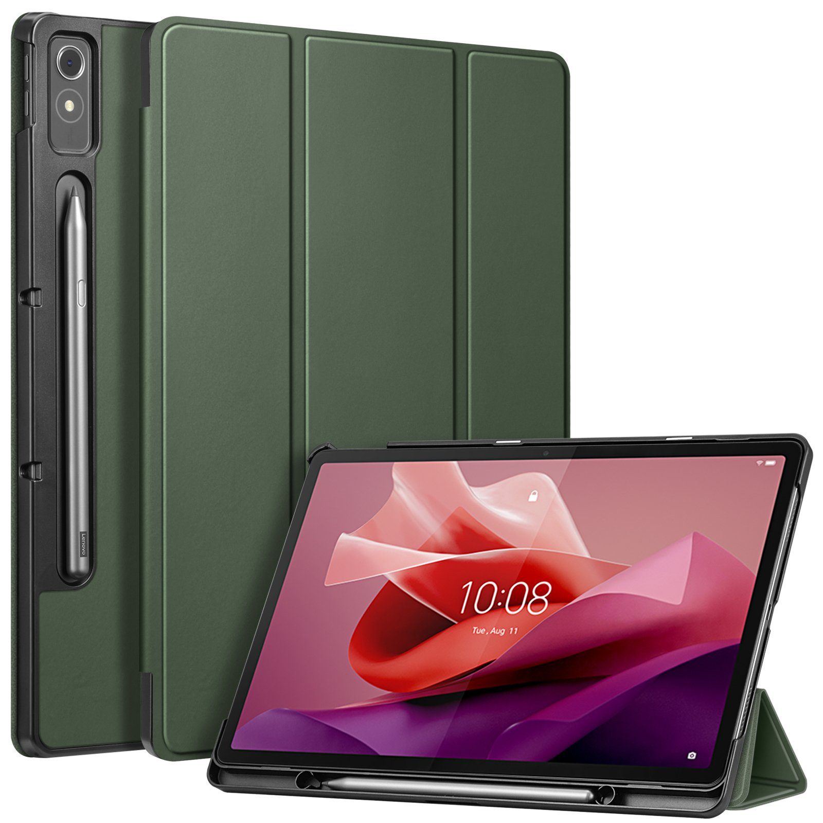 Fintie Tablet-Hülle mit Stifthalter für Lenovo Tab P12 Tablet 12,7" TB370FU 2023, Ultradünne Flip Case Cover mit Auto Schlaf/Wach, Ständer Funktion