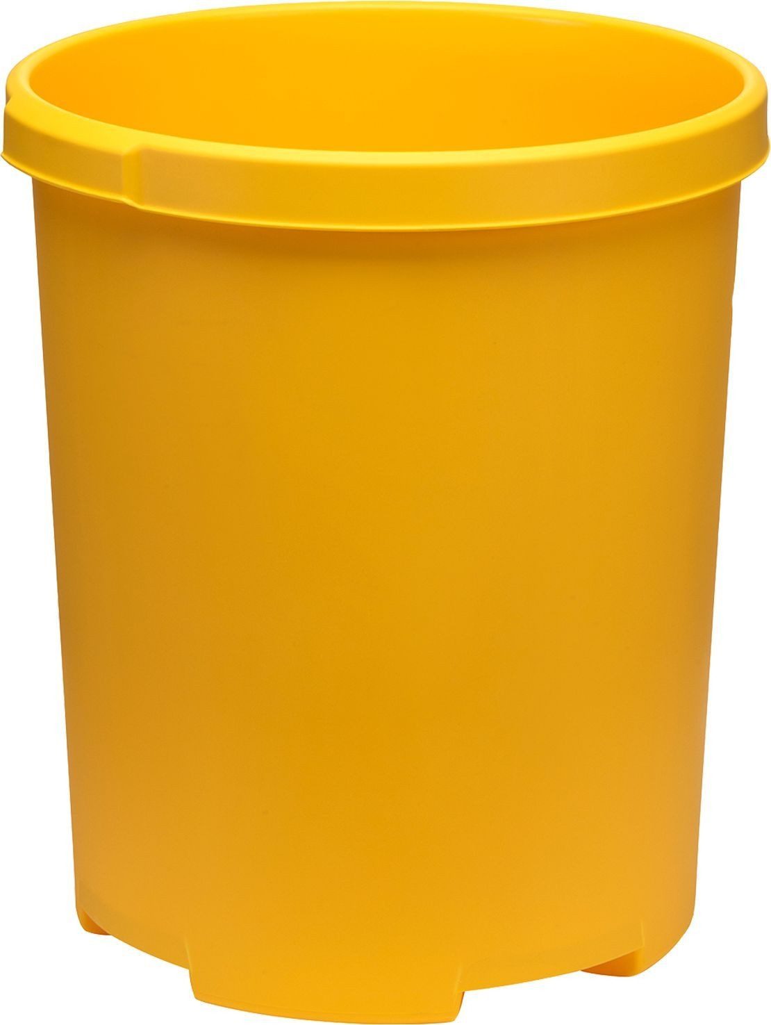 HAN-Bürogeräte Papierkorb Großpapierkorb Mobil XXL mit Griffmulden 50 Liter gelb Packung mit 4 S