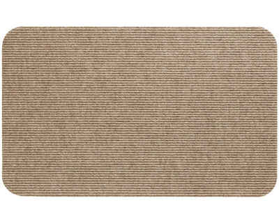 Fußmatte Nadelfilz Fussabtreter Beige als 40x60 cm Türmatte, matches21 HOME & HOBBY, rechteckig, Höhe: 5 mm, Rutschfeste Rips-Matte als reinigungsstarke innen Sauberlaufmatte