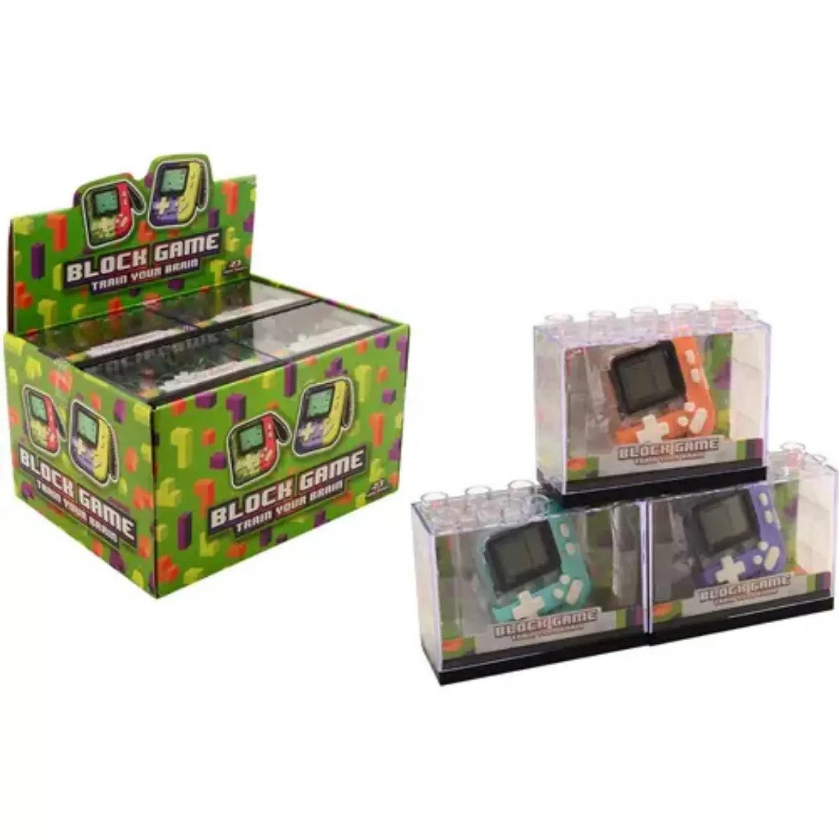 Triton-X Spiel Block Game Mini-Spielkonsole – 1 aus 3 Farben, zufällig
