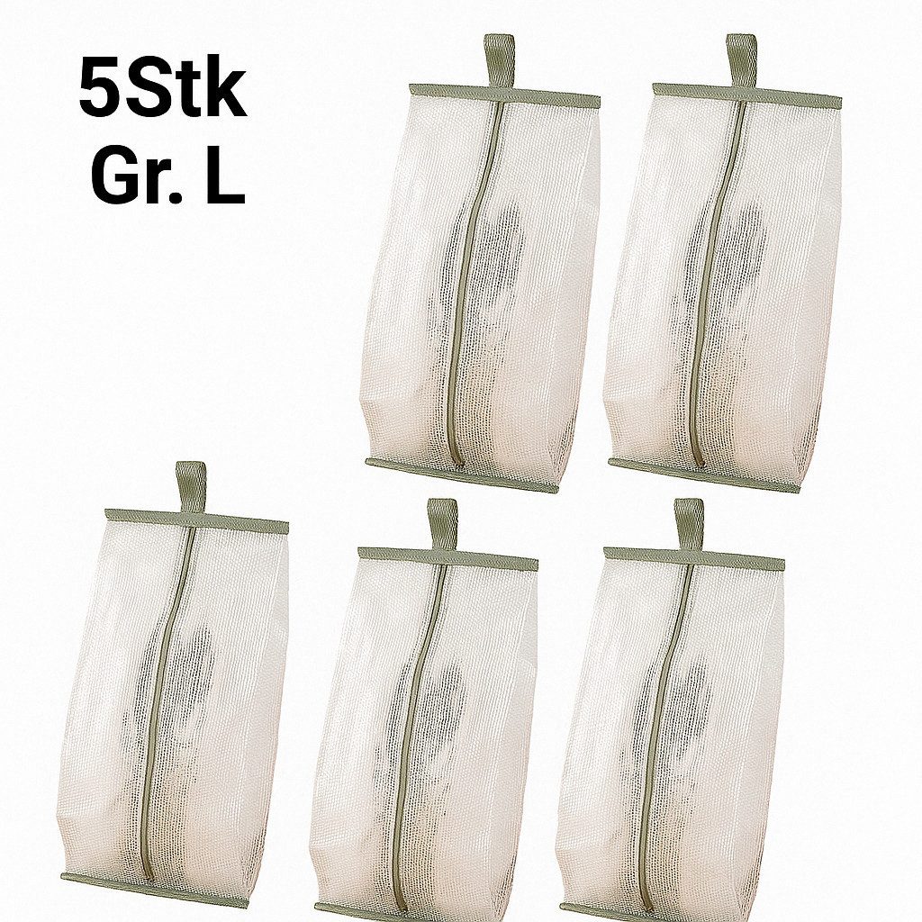 Creliv Schuhbeutel Schuhtasche 5er Set, wasserdicht, mit Reißverschluss, Ideal für Reise, Sport, Freizeit, Arbeit und zuhause