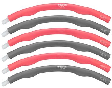 Avento Hula-Hoop-Reifen Fitness Reifen • Schaumstoff Bauchtrainer • massierende Noppen 1,2 kg, zum Zusammenstecken