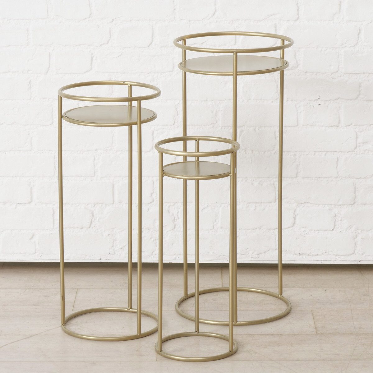 BOLTZE GRUPPE GmbH Blumenständer Blumenkästen aus Metall RICKY, 50-70 cm, 3er-Set