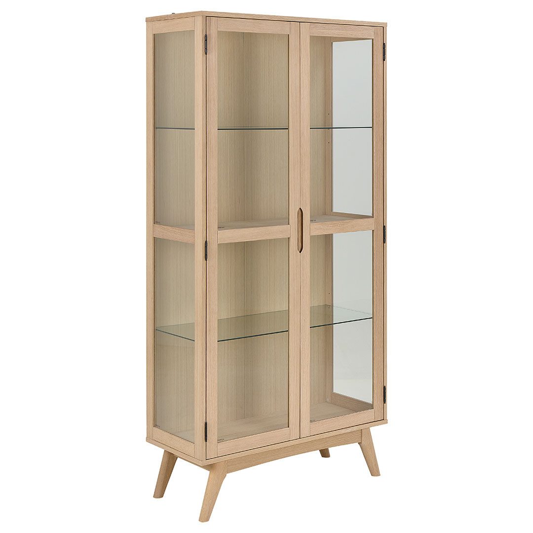 ebuy24 Vitrine Marte Vitrinenschrank 2 Türen weiß.