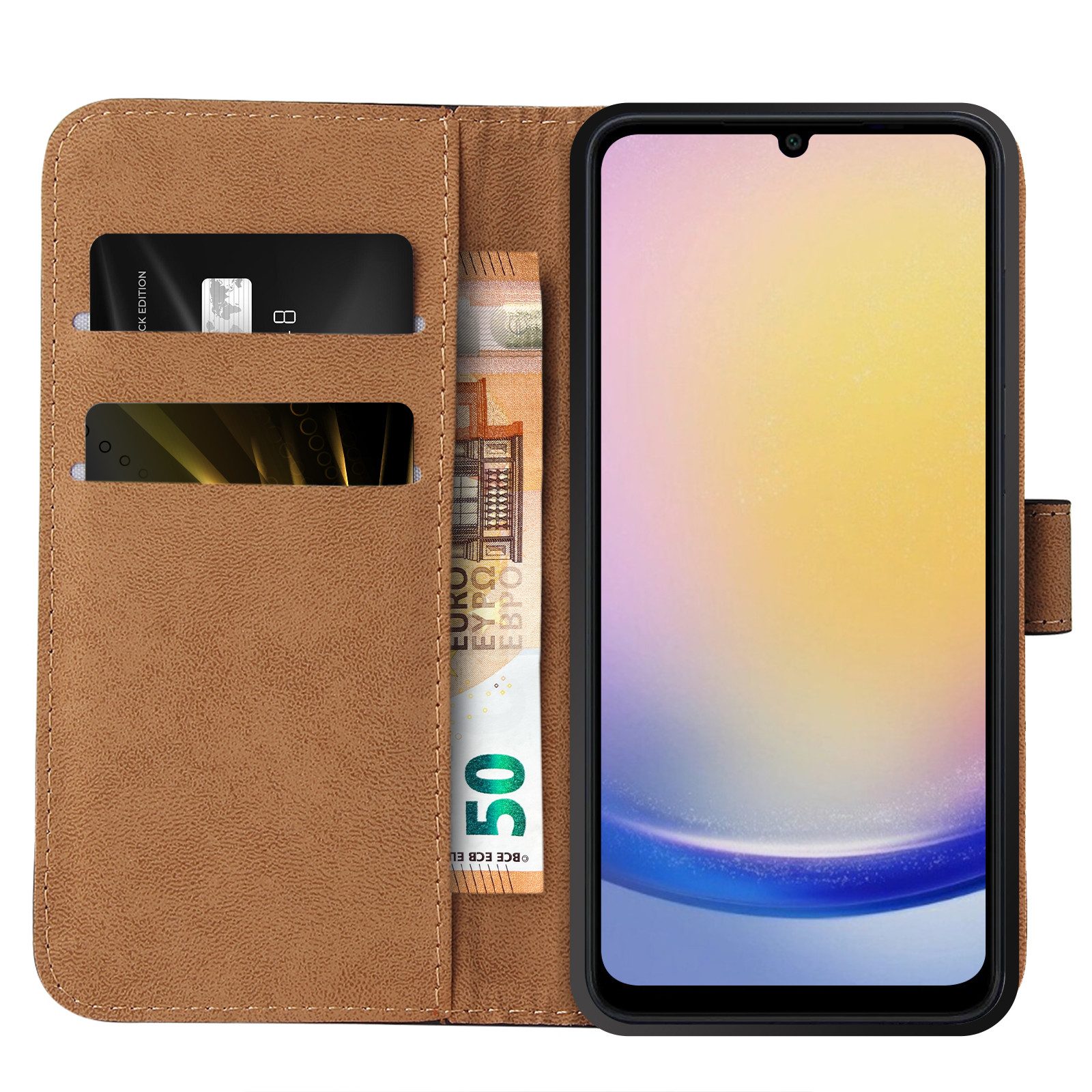 Tec-Expert Handyhülle Klapp Hülle für Samsung Galaxy A25 5G 6.5 Zoll, 6.5, Flip Case für Samsung Galaxy A25 5G