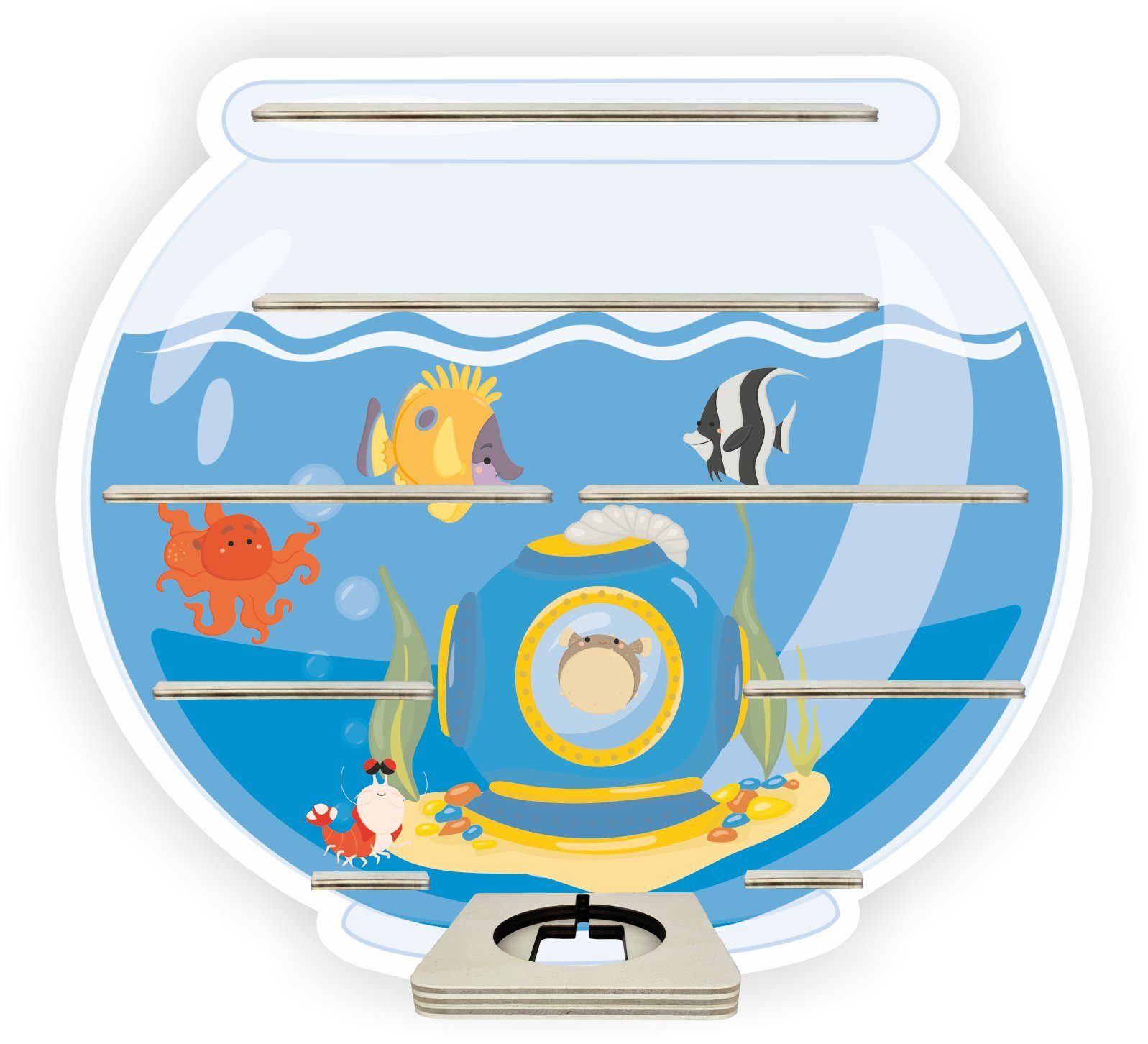 Farbklecks Collection ® Wandregal Regal für Musikbox - Aquarium