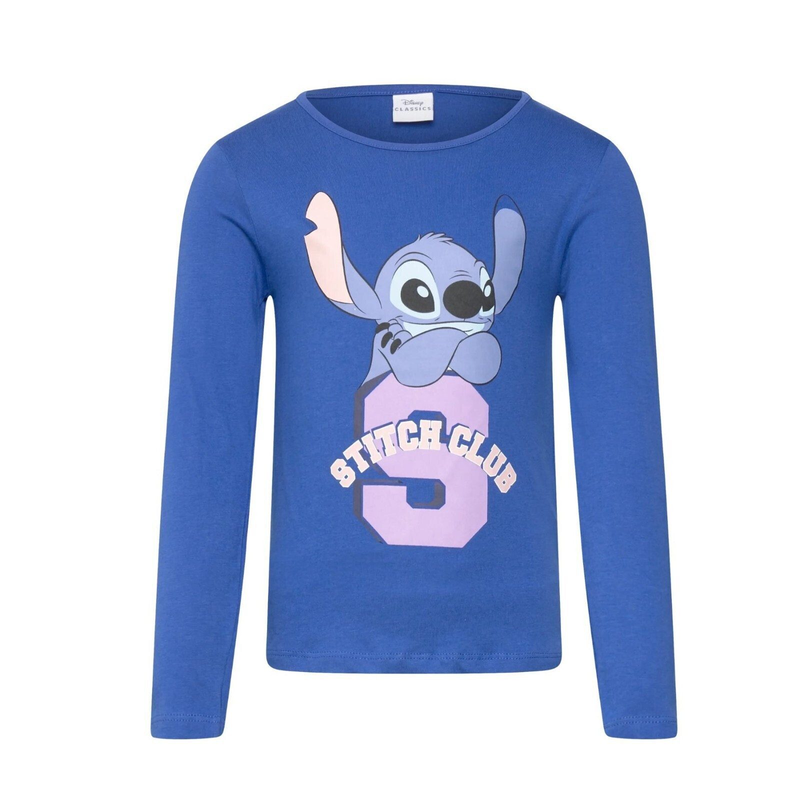 Disney Langarmshirt Disney Lilo und Stitch Kinder Mädchen Langarmshirt Shirt Gr. 98-128 100% Baumwolle