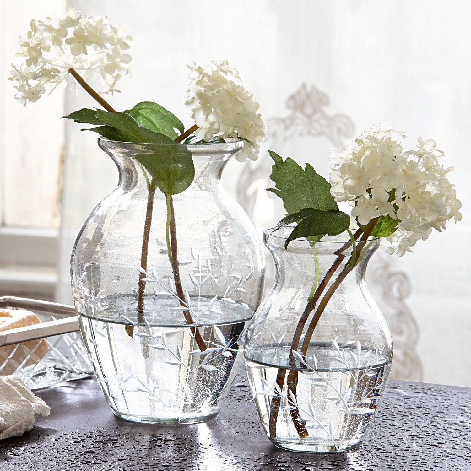 Mirabeau Tischvase Vase 2er Set Paimpont klar günstig online kaufen