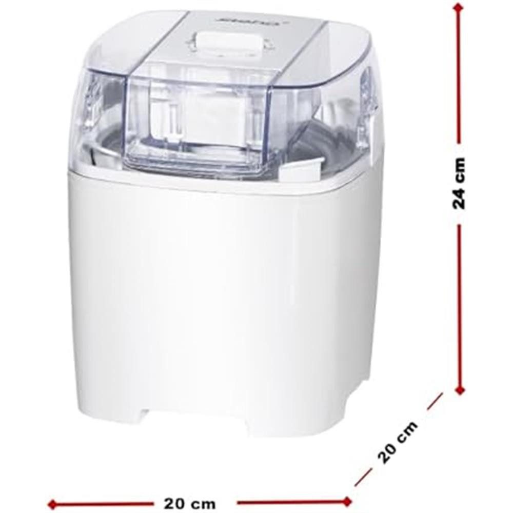 Steba Eismaschine Eismaschine IC 20 Eiscrememaschine Speiseeis Maker, Timer 1,5 Liter Isolierbehälter spühlmaschinengeeignet