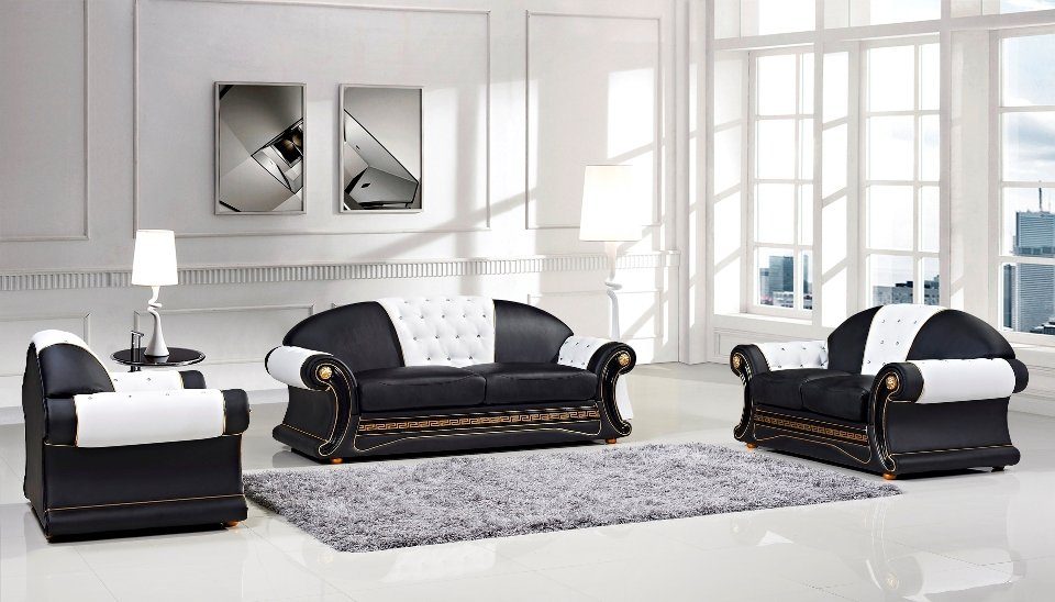 Sofa Couch Made Polster JVmoebel 2+1, Chesterfield Europe 3 ohne Klassische Sitz Sitzer in Designer