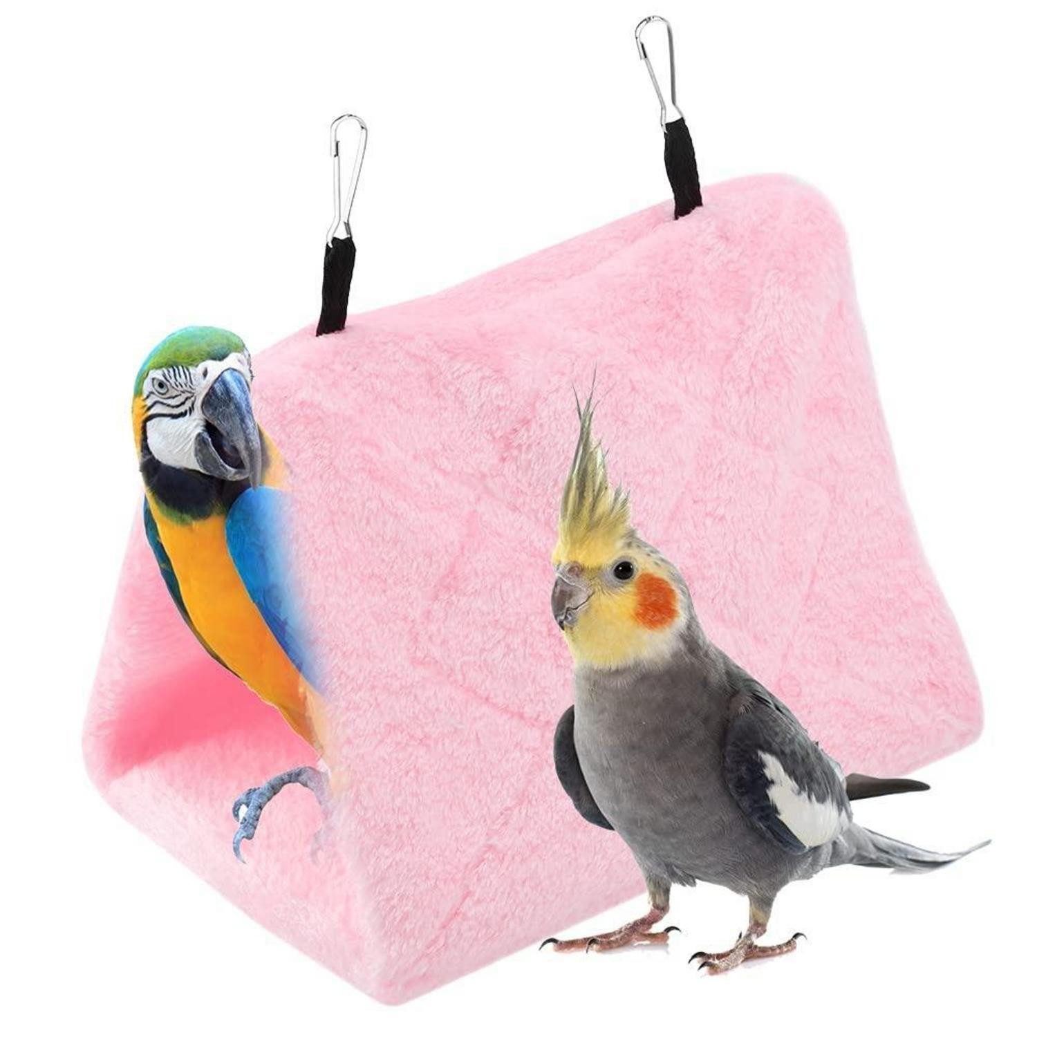 LuxusKollektion Hängematte Vogelhängematte Plüsch Rosa (1 St)