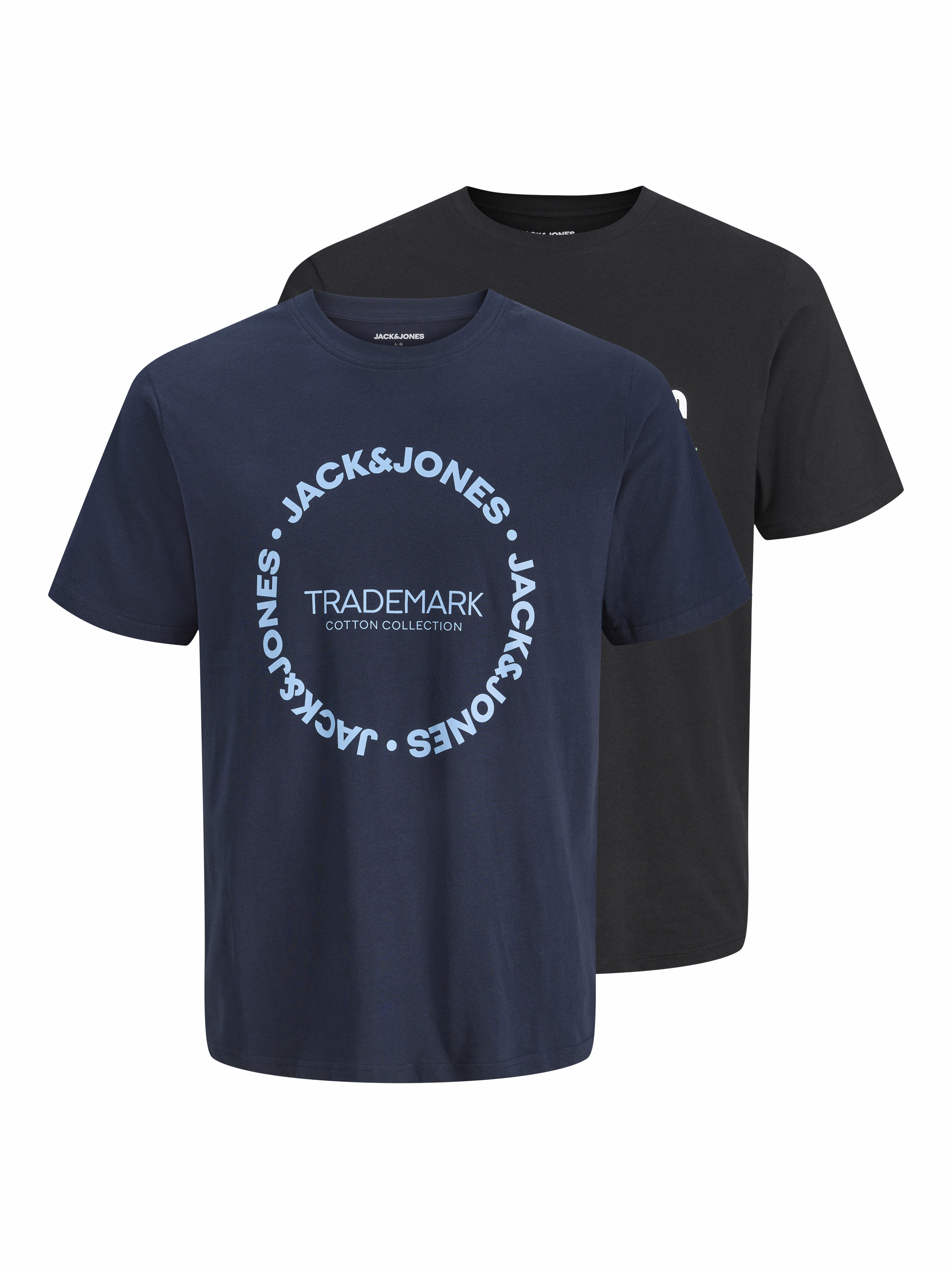 Jack & Jones Junior Rundhalsshirt JJAERO TEE BENSON TEE SET MP JNR (Packung, 2-tlg) Baumwolle, regular fit