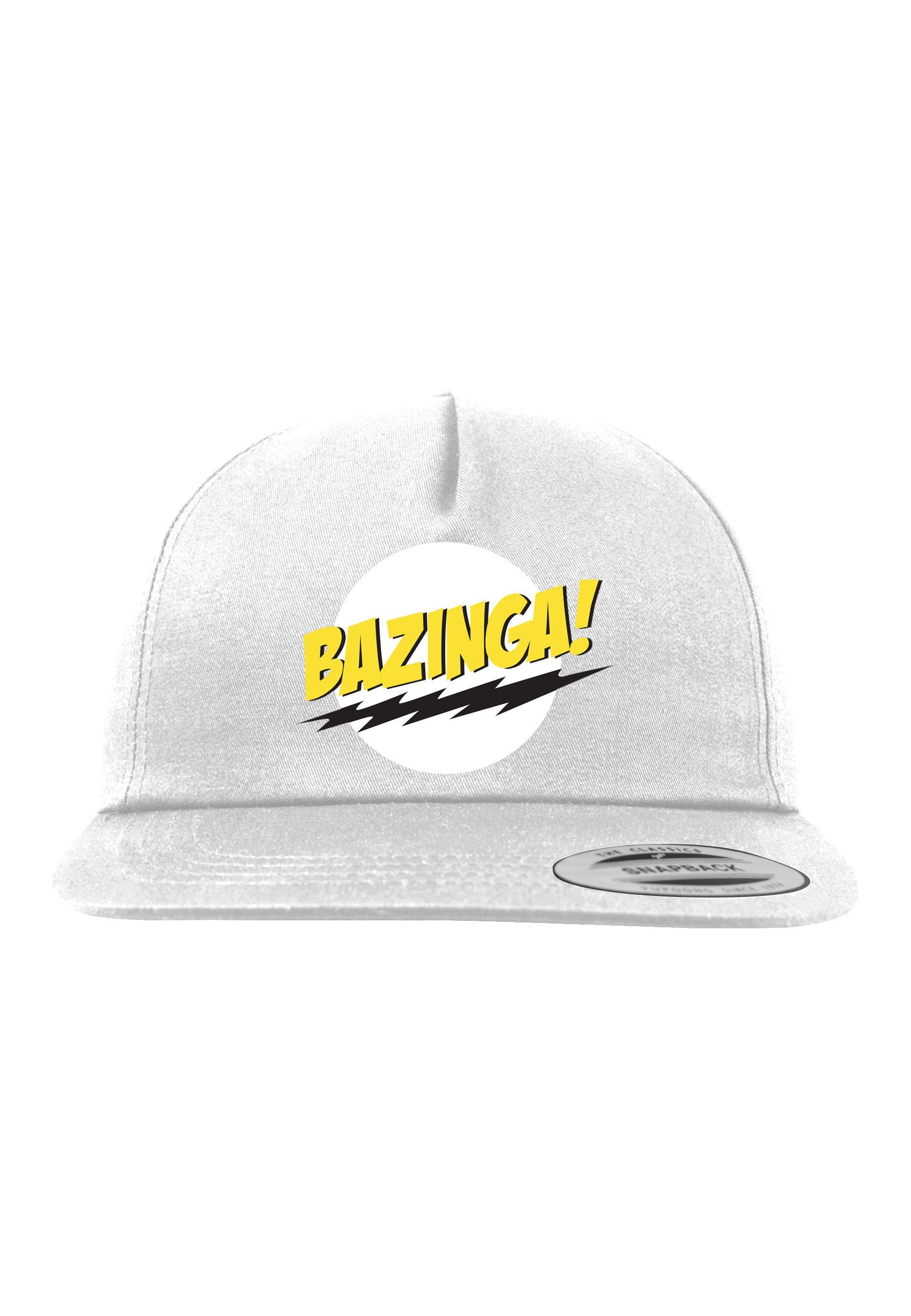 Youth Designz Baseball Cap Bazinga Unisex Snapback Cap mit modischer Logo Stickerei Weiß
