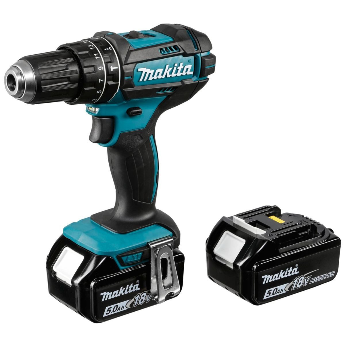 Makita Bohrschrauber DHP482RTJ 18V 2x Akku Akku-Schlagbohrschrauber