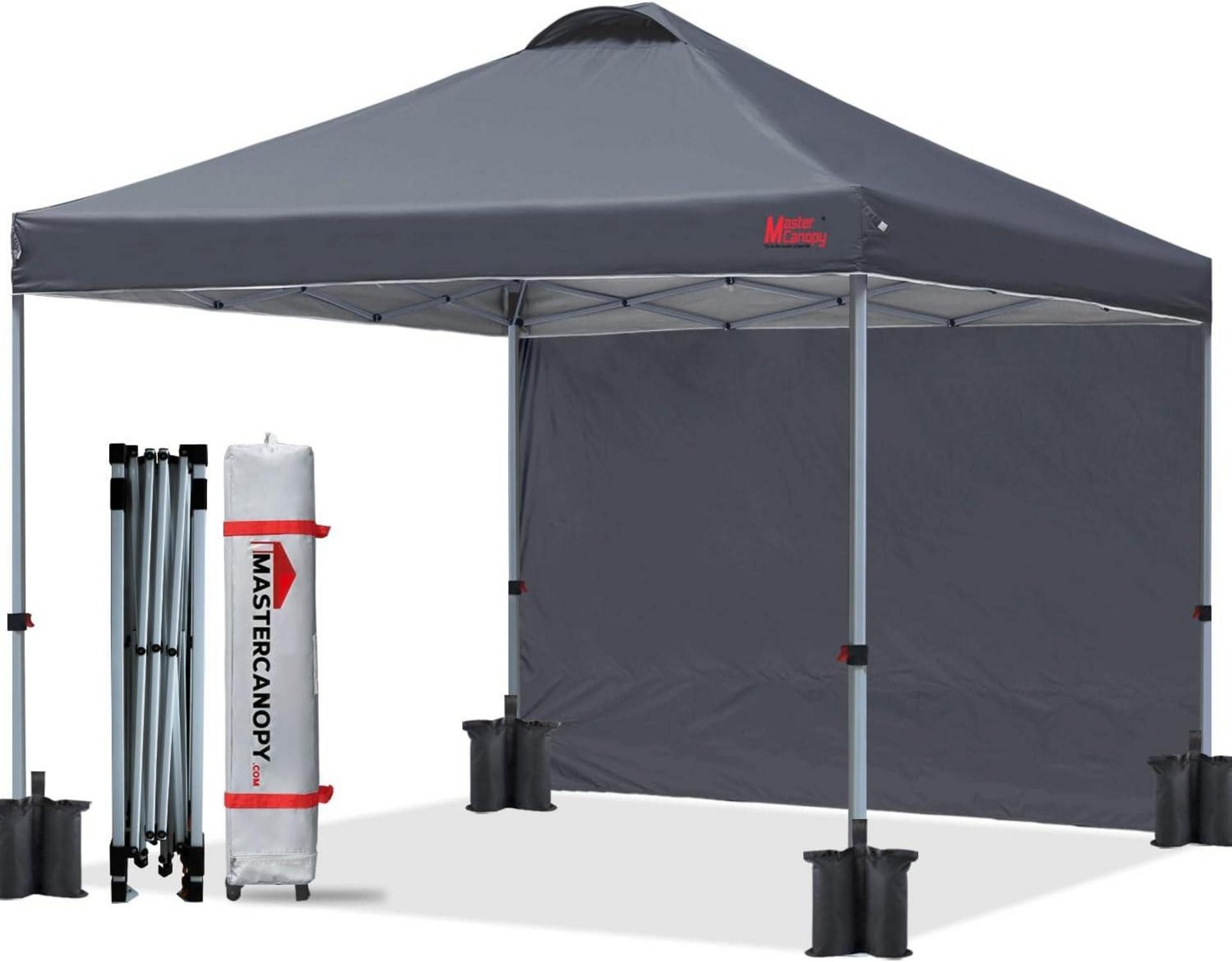 Faltpavillon Pop up Pavillon 2,5x2,5m Faltpavillon Festzelt Partyzelt Dunkelgrau