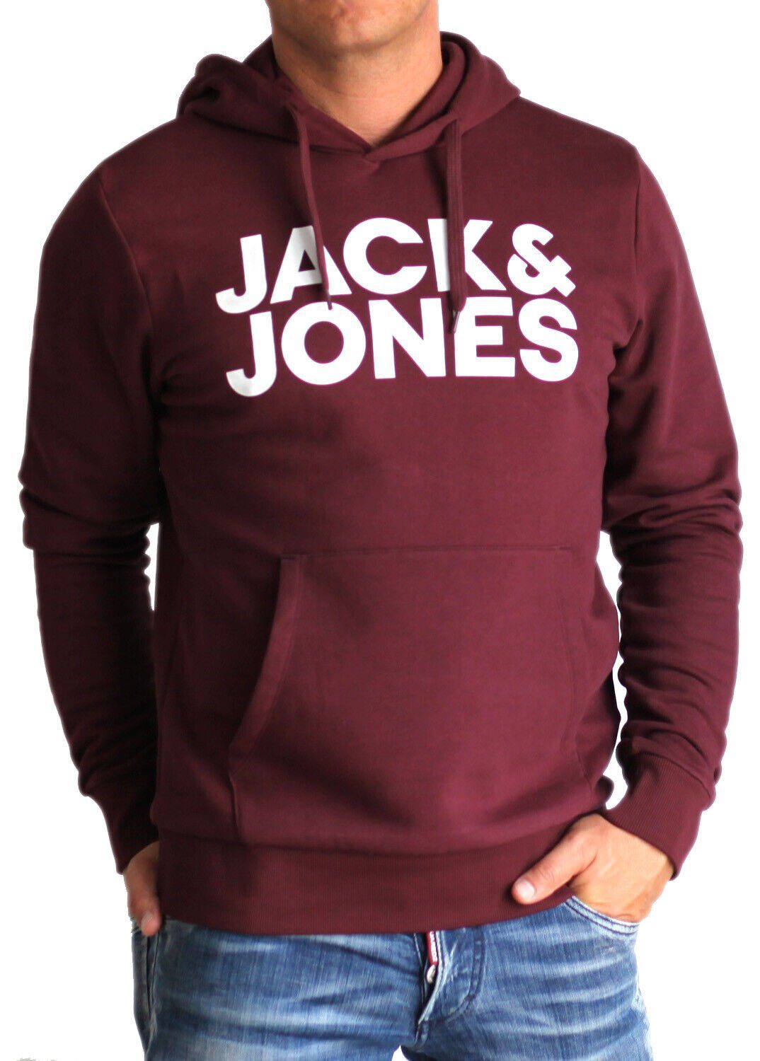 Jack & Jones Hoodie Kapuzenpullover Printdruck Port Royal mit vorne