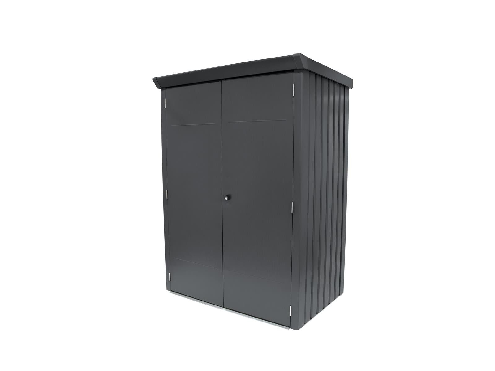 Plats Outdoor solution Garten-Geräteschrank Gartenschrank Paul L Metall Geräteschrank 133x94x181 cm, BxT: 133x94 cm, Abschließbarer Metall Geräteschrank mit großer Türöffnung