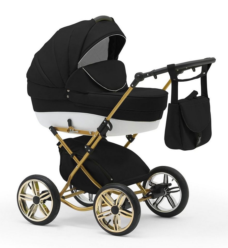 Thumbnail - BabyMerc Kombi-Kinderwagen Sorento Gold 4 in 1 mit Sportsitz, Autositz und Zubehör in 30 Farben