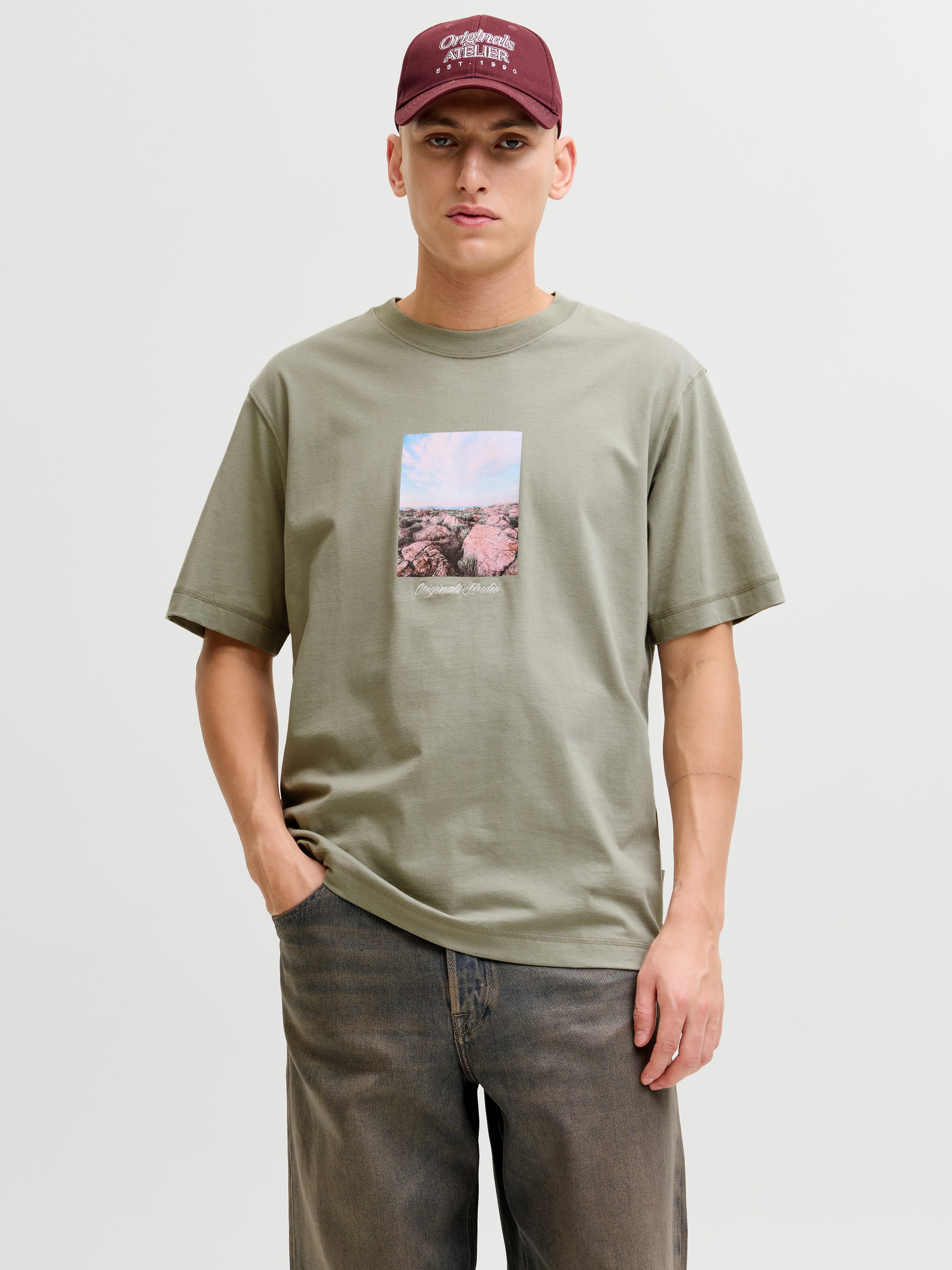 Jack & Jones T-Shirt JORNORREBRO PHOTO TEE SS CREW NECK Baumwolle, relaxed fit