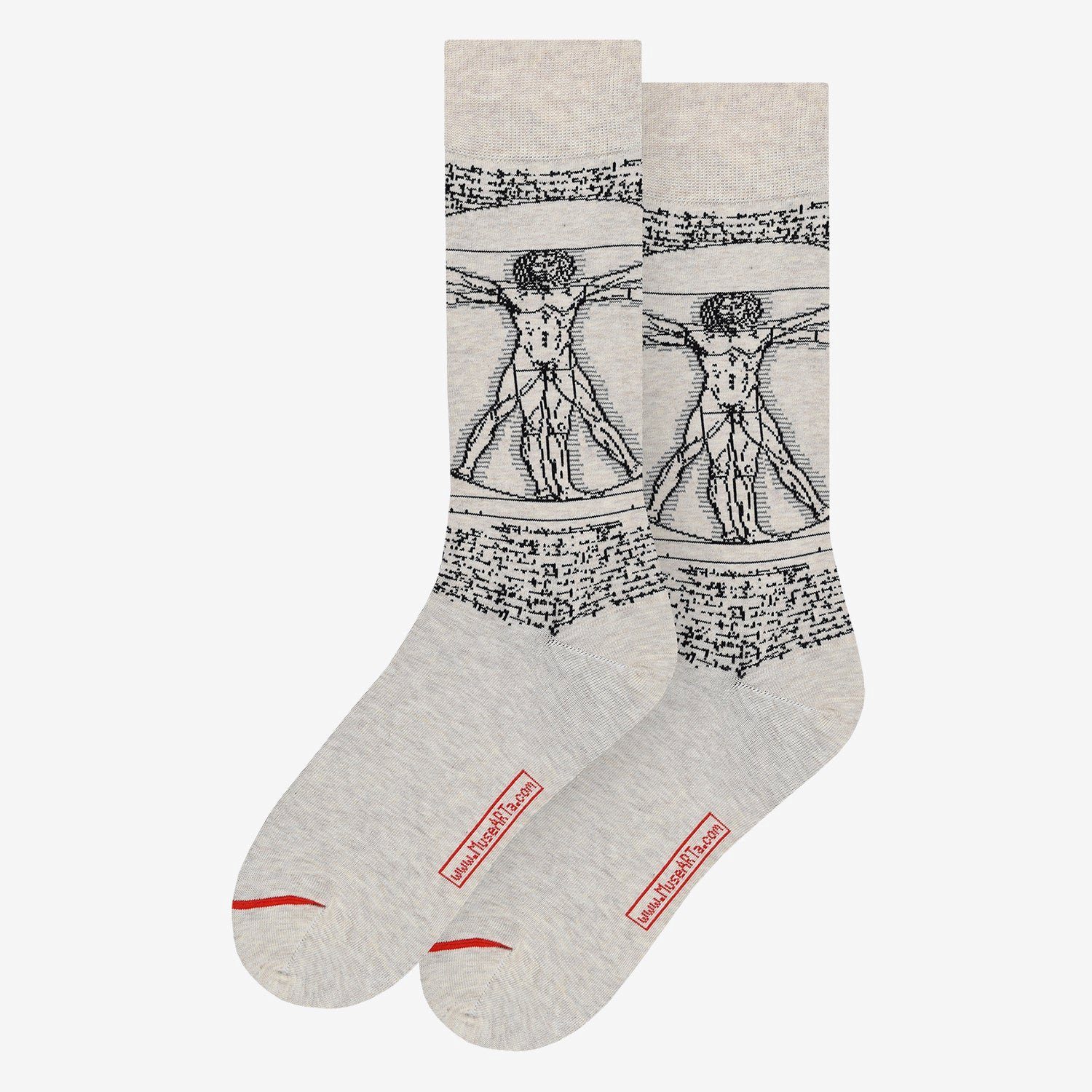 MuseARTa Freizeitsocken Musearta Socken Vitruvianischer Mann (1 Paar, 1-Paar, 1 Paar)