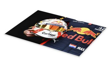 Posterlounge Poster Motorsport Images, Helm von Max Verstappen, Red Bull Racing I, Fotografie