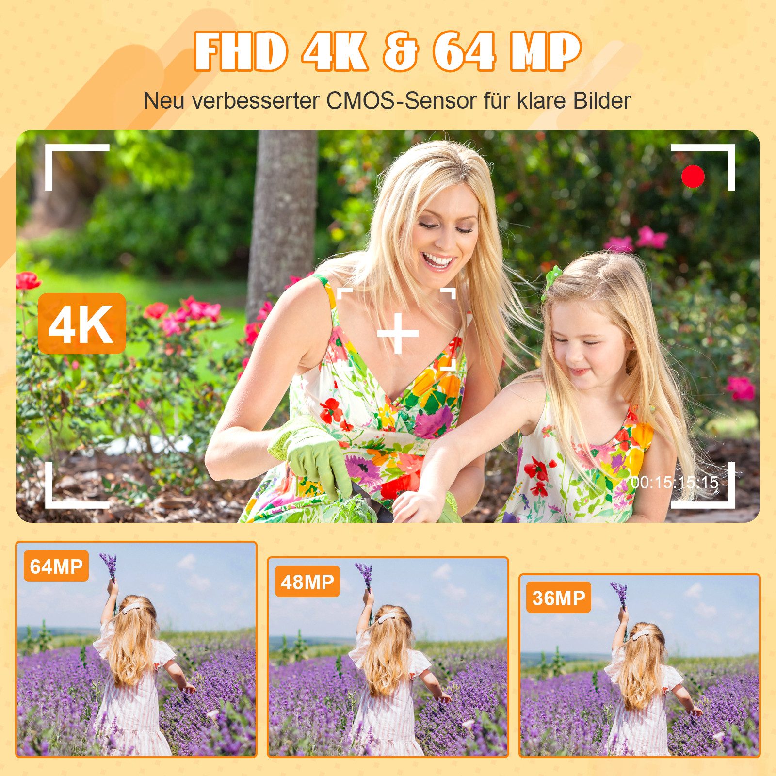 Fine Life Pro Digitalkamera G7 - A - Hochwertige Kamera mit 64MP Kompaktkamera (und 4K-Ultra-HD-Aufzeichnung für atemberaubende Fotos und Videos)