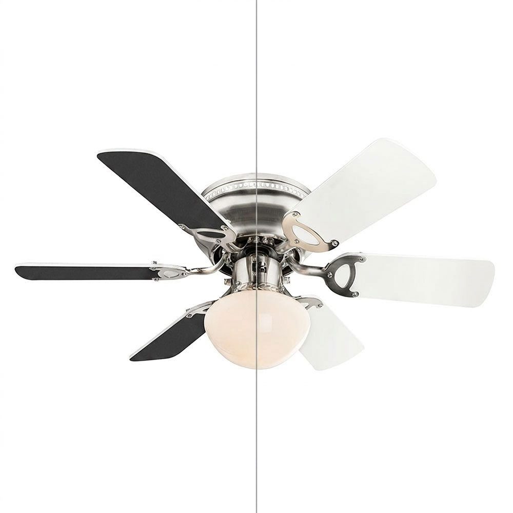 V-TAC Deckenventilator, Leiser Decken Ventilator Zugschalter Leuchte Kühler Wärmer Lüfter