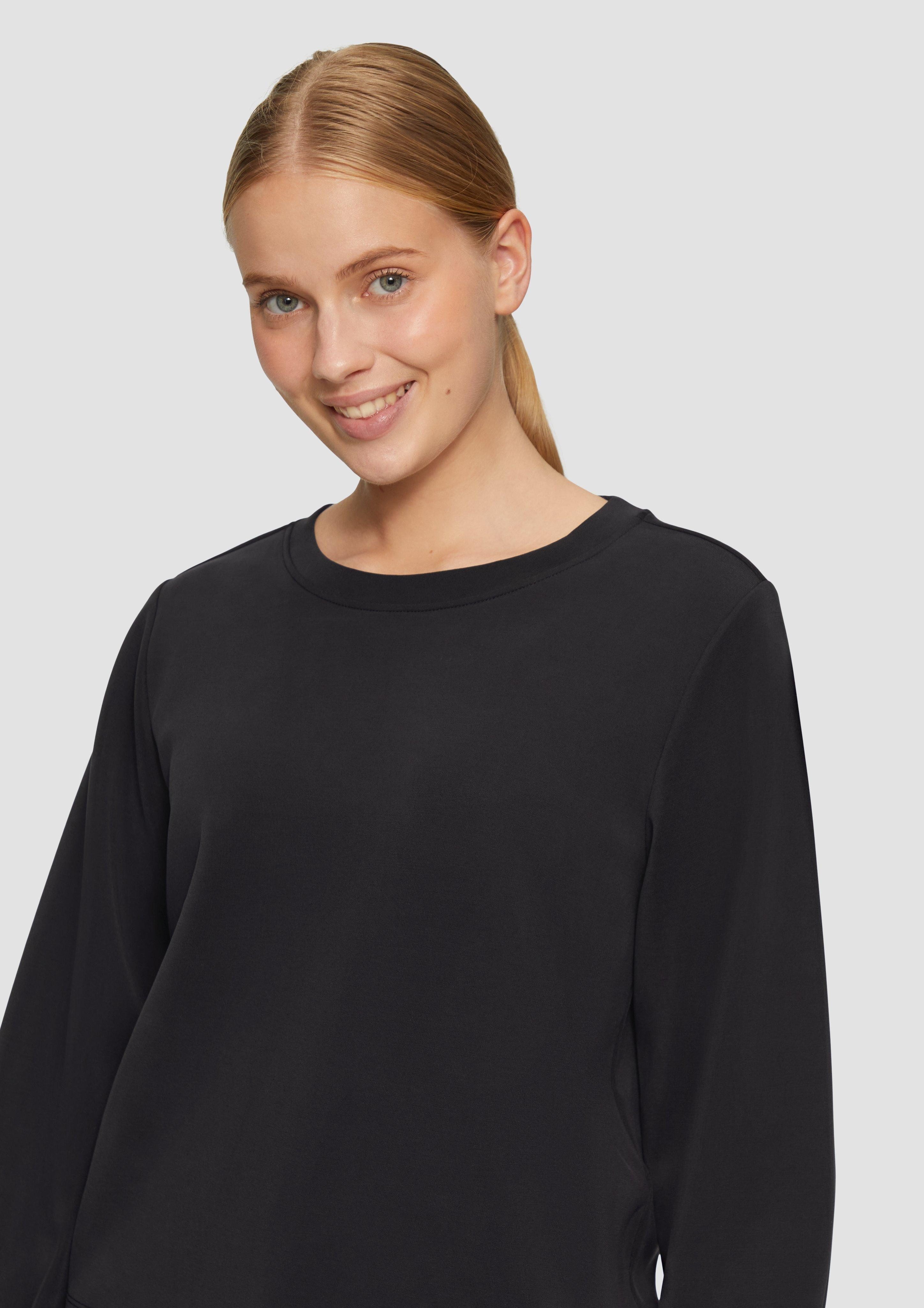 s.Oliver Sweatshirt Scuba-Sweatshirt mit weiten Ärmeln günstig online kaufen