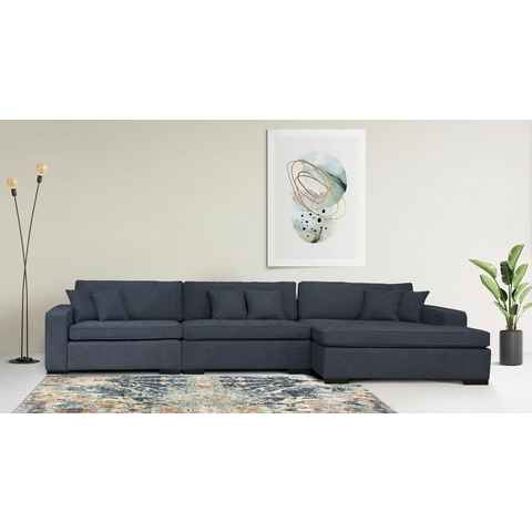 Guido Maria Kretschmer Home&Living Ottomane Skara L-Form, Lounge-Sofa mit Federkernpolsterung, in vielen Bezugsvarianten