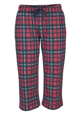 H.I.S Capri-Pyjama (2 tlg) mit karierter Hose und passendem Basic-Shirt