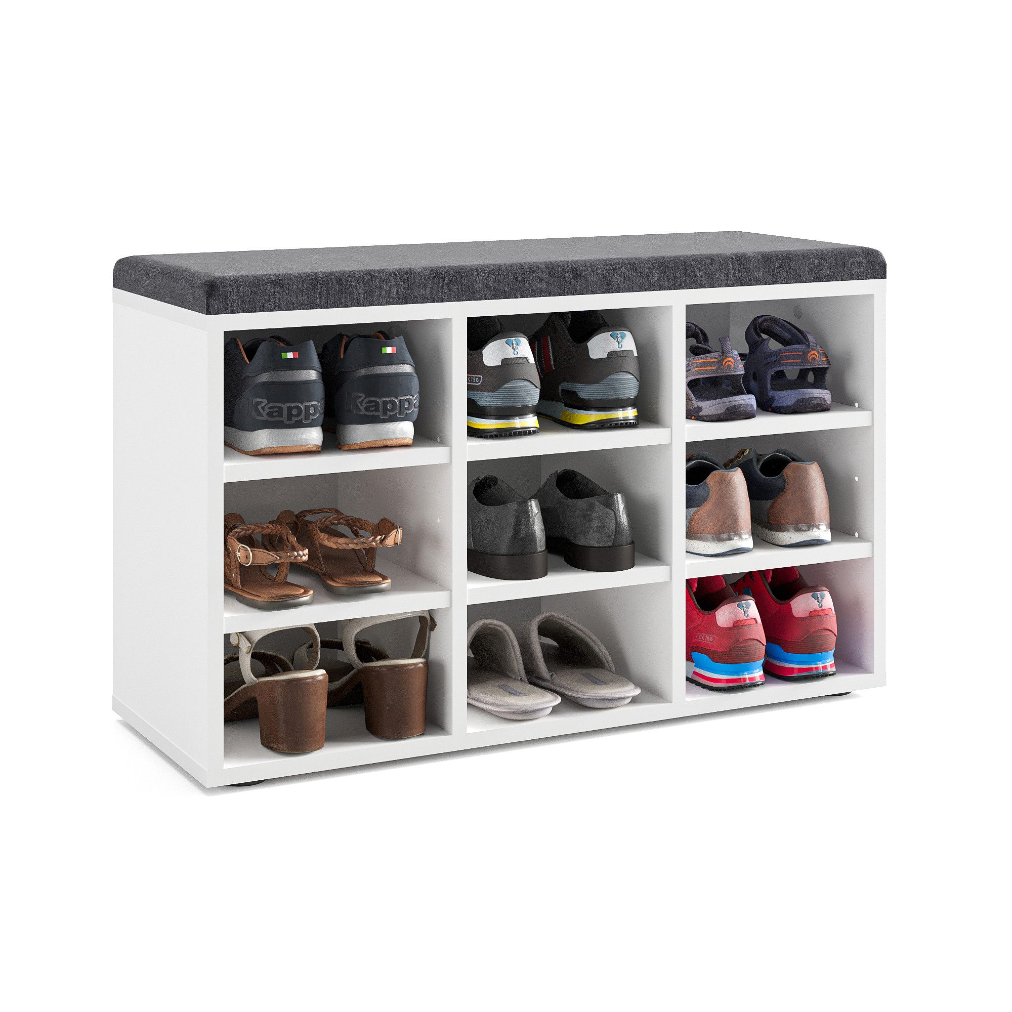 KOMTO Schuhbank Schuhregal mit Sitzfläche Sitzbank mit Stauraum, Sofia 80 x günstig online kaufen