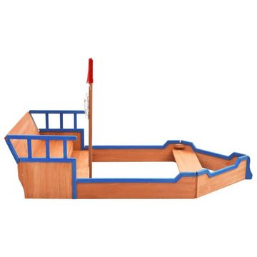 vidaXL Sandkasten Sandkasten Sandkiste Piratenschiff Tannenholz 190x94,5x136 cm