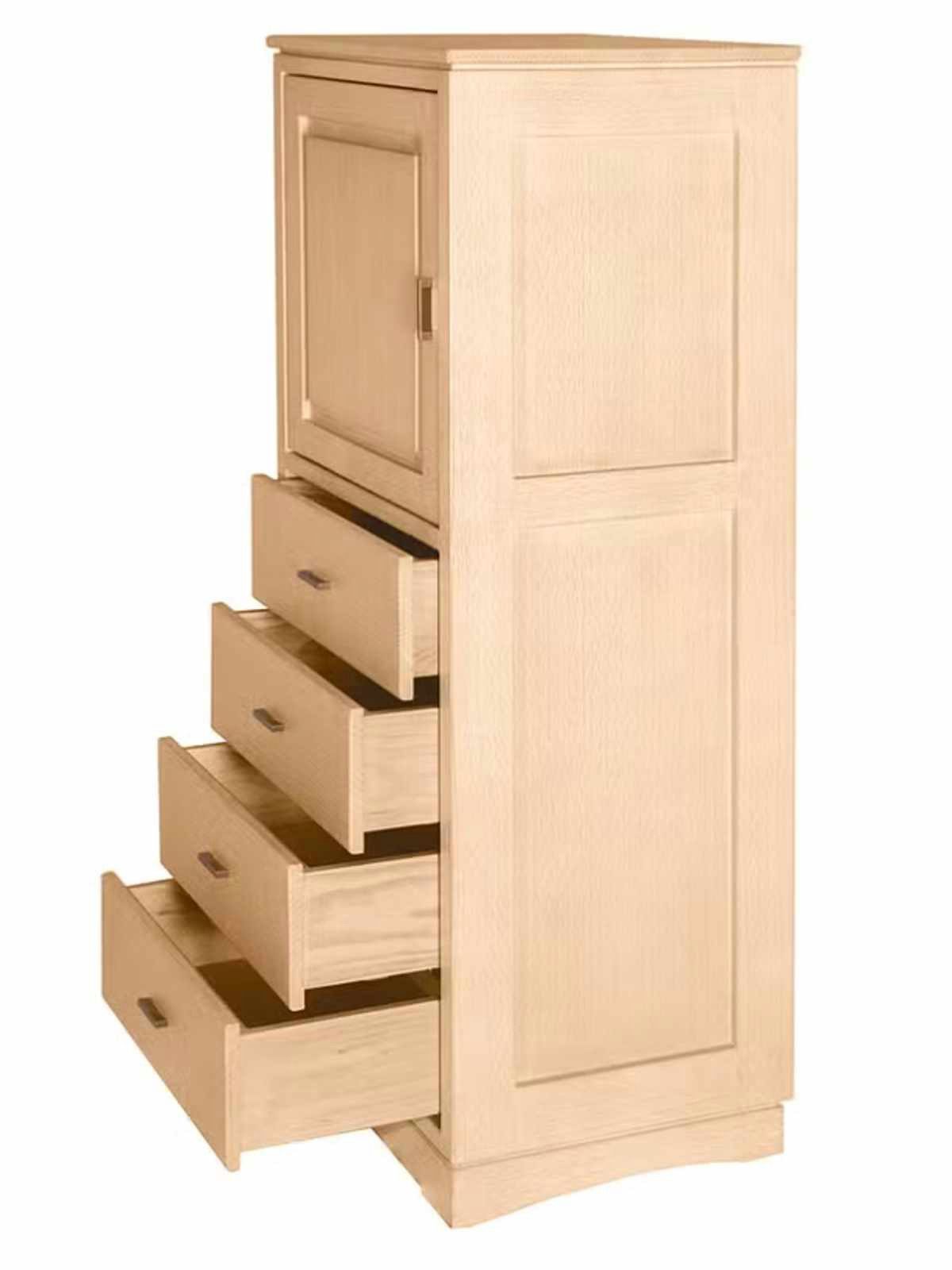 Casamia Highboard Highboard Casaventi 1-türig 4 Schubladen Pinie Massivholz