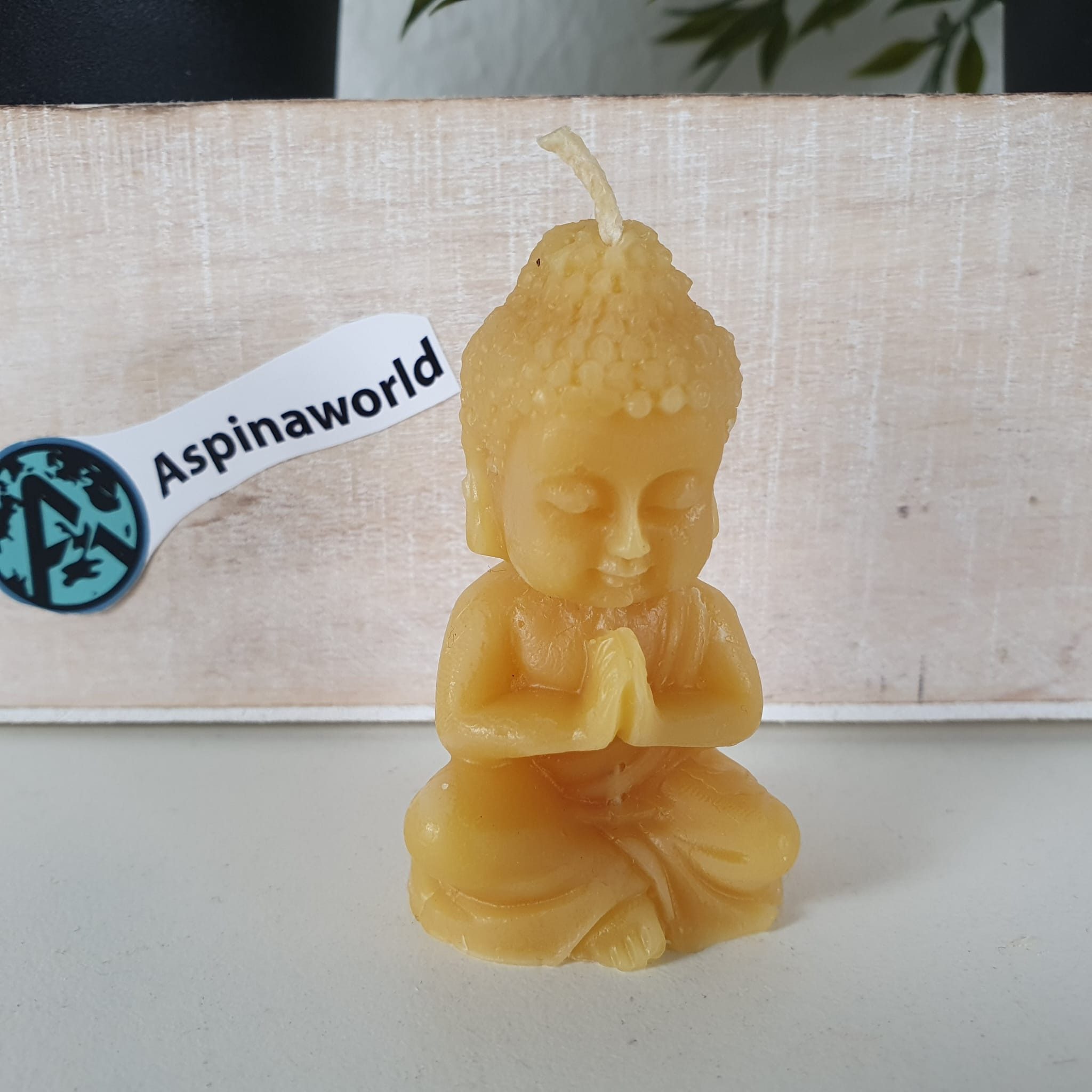 Aspinaworld Formkerze Buddha Kerze Asien 6 cm – Kerze aus Bienenwachs