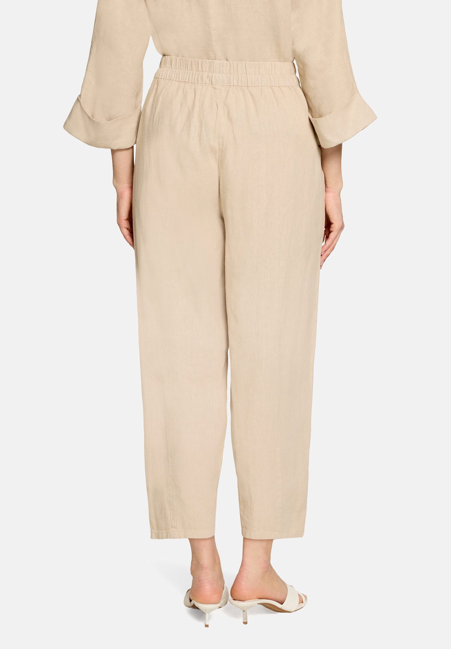 Cartoon Leinenhose Damen mit Gummizug