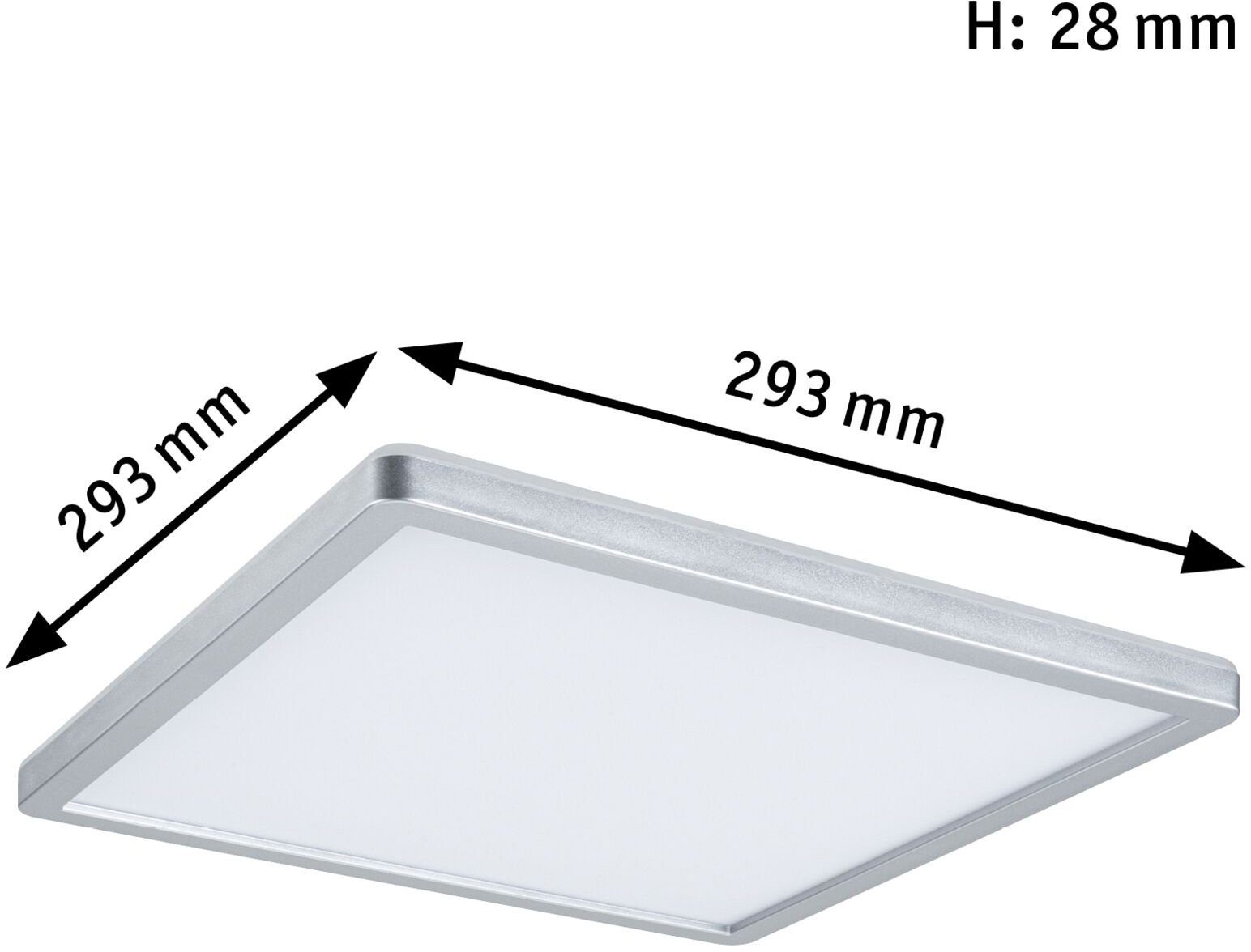 Paulmann LED Panel Shine, fest Atria Warmweiß LED integriert