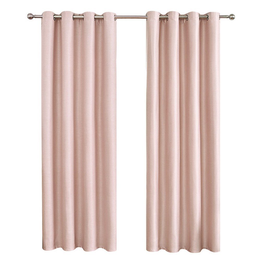Gardine Vorhänge mit Ösen Verdunklungsvorhänge 150*180 rosa 2er-Set, FELIXLEO
