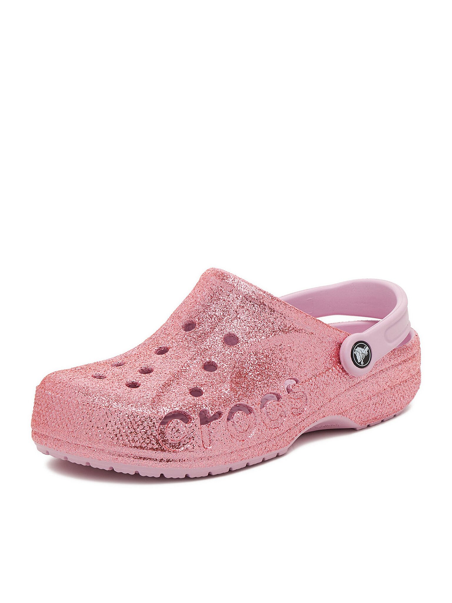 Crocs Crocs Damen Flip-Flops Crocs-C-BAYA GLITTER CLOG 205925-6GD Rosa Rosa Badepantolette