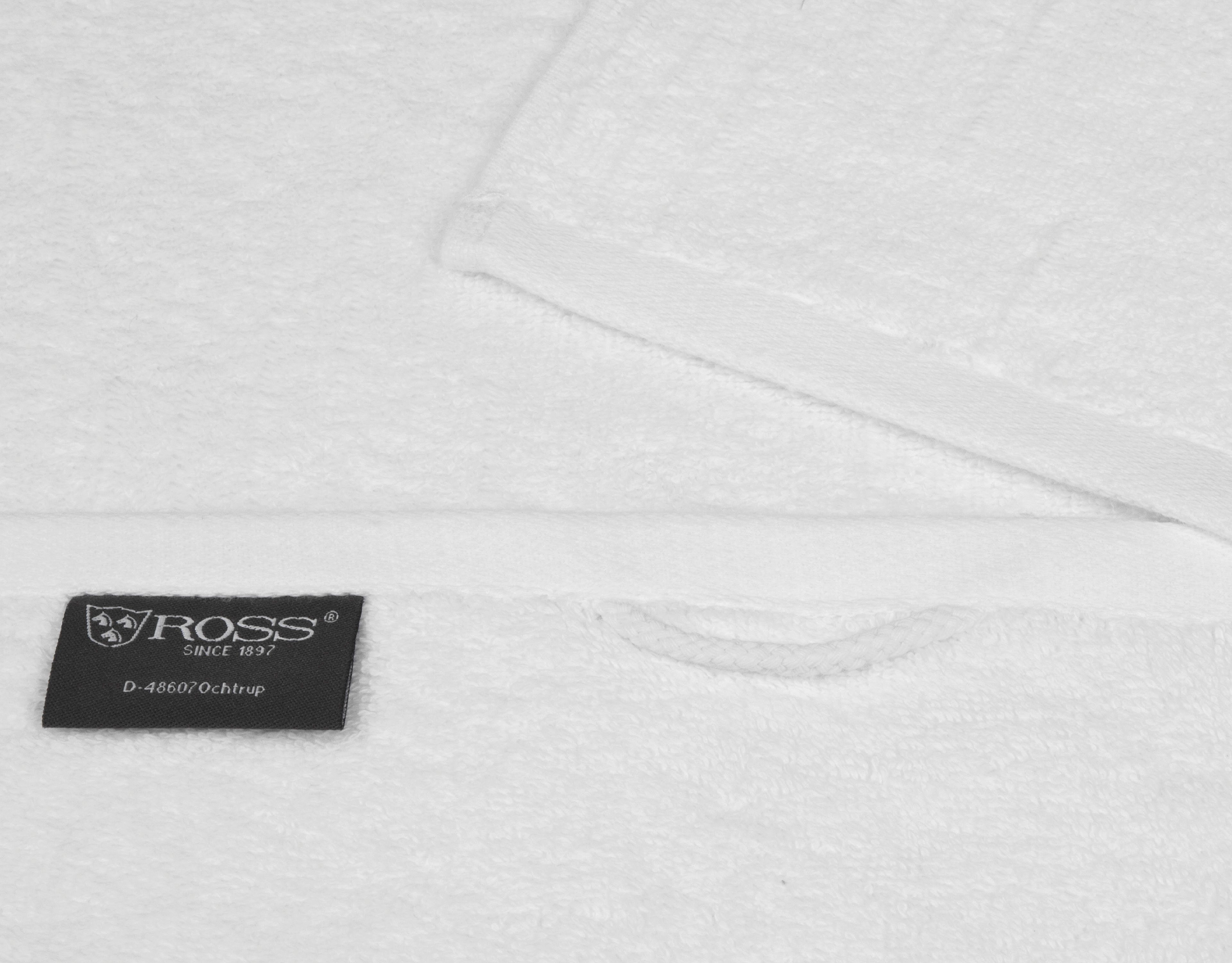 weiß ROSS 100% Premium, Frottier Baumwolle Handtuch (2-St),