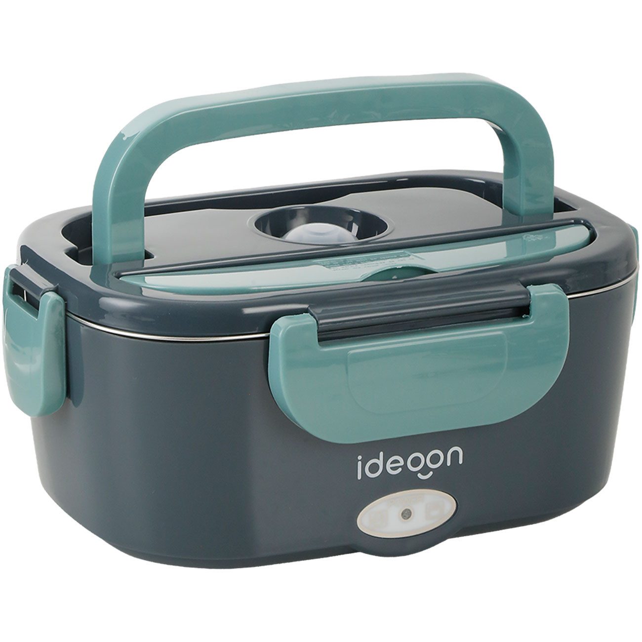 shop'n smile ideoon Elektrische Lunchbox Elektrische Lunchbox 60W 1,5L Warmhaltebox Edelstahl Speisenwärmer, (1-tlg., 1er-Set & 2er-Set), Edelstahlbehälter, Isoliertasche, Besteckset/ in 30 Min. auf 65 °C