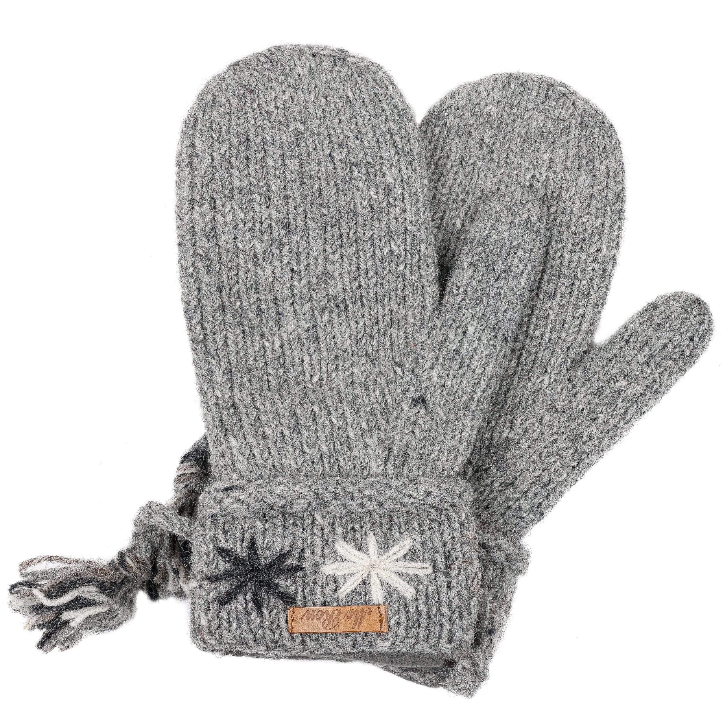 McRon Варежки Gestrickte Варежки im Norweger Look "Modell Vannadis" hoher Schurwollanteil