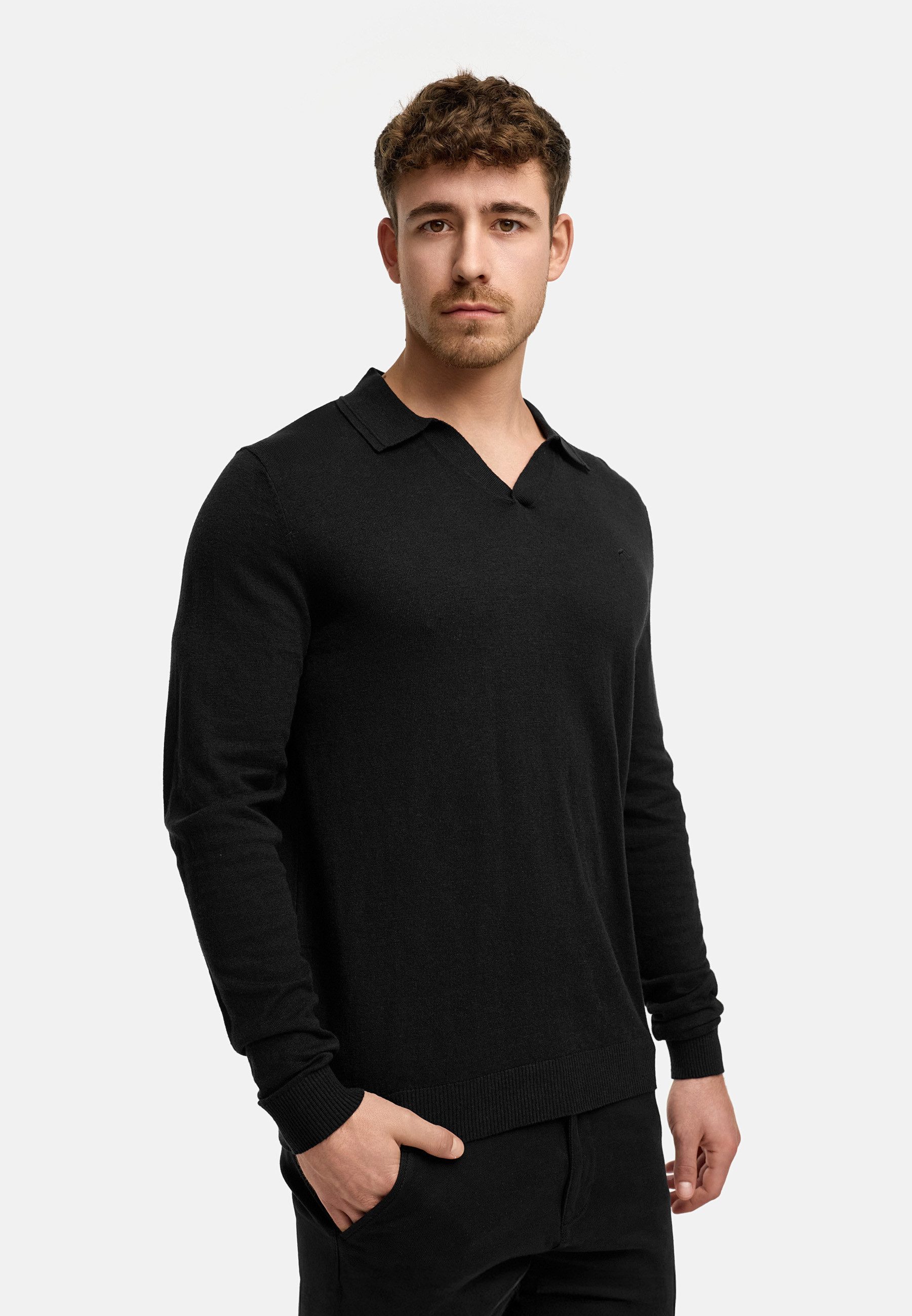 Indicode Strickpullover Herren INHagen Pullover Herrenpullover Leichter Feinstrick-Pullover mit Polokragen