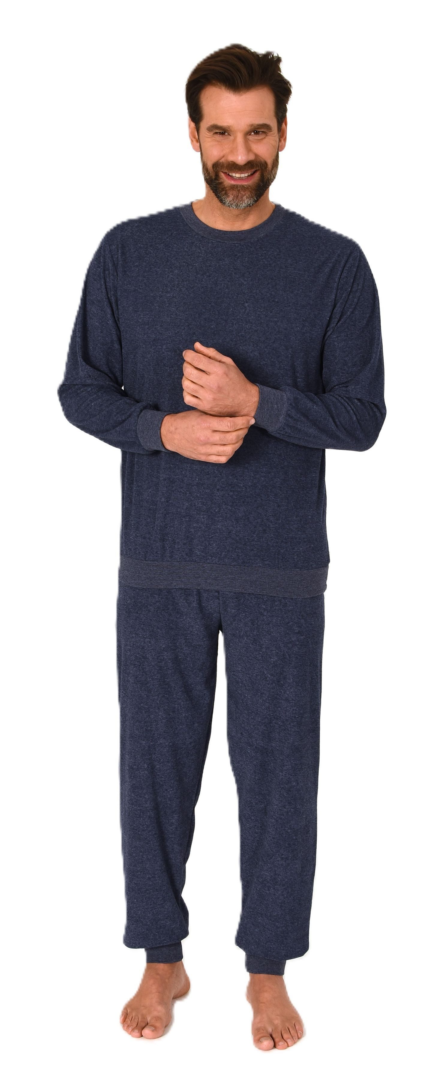 Normann Pyjama Normann Herren Frottee Schlafanzug mit Bündchen – auch in Üb günstig online kaufen